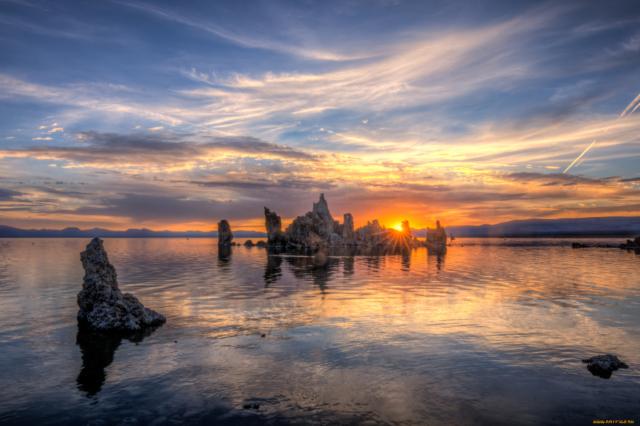 природа, восходы, закаты, океан, скалы, облака, солнце