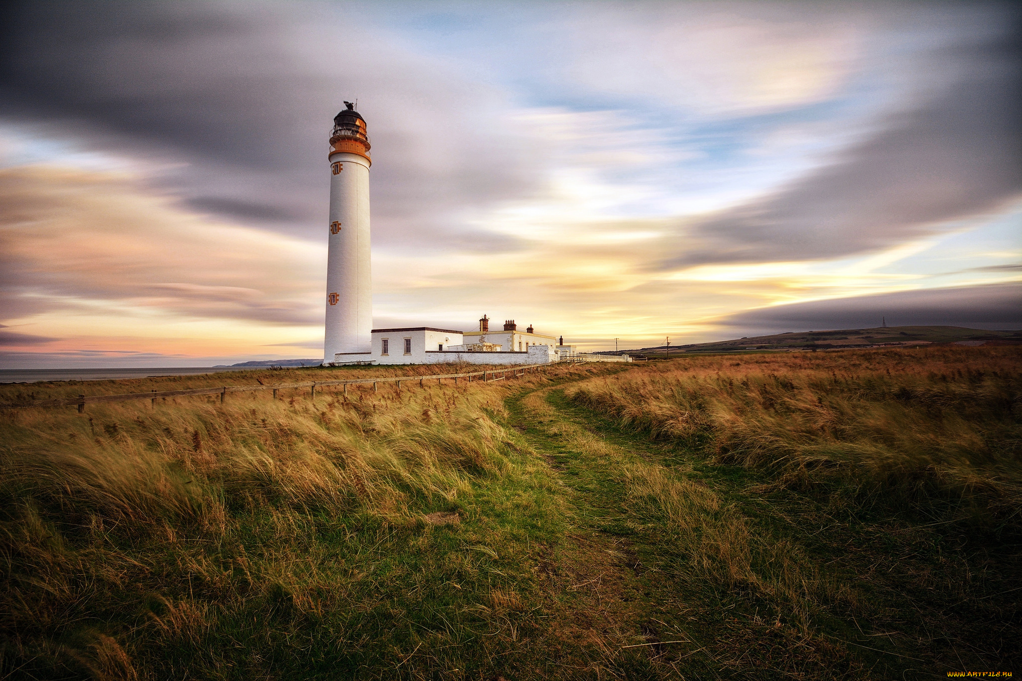 природа, маяки, поле, трава, маяк