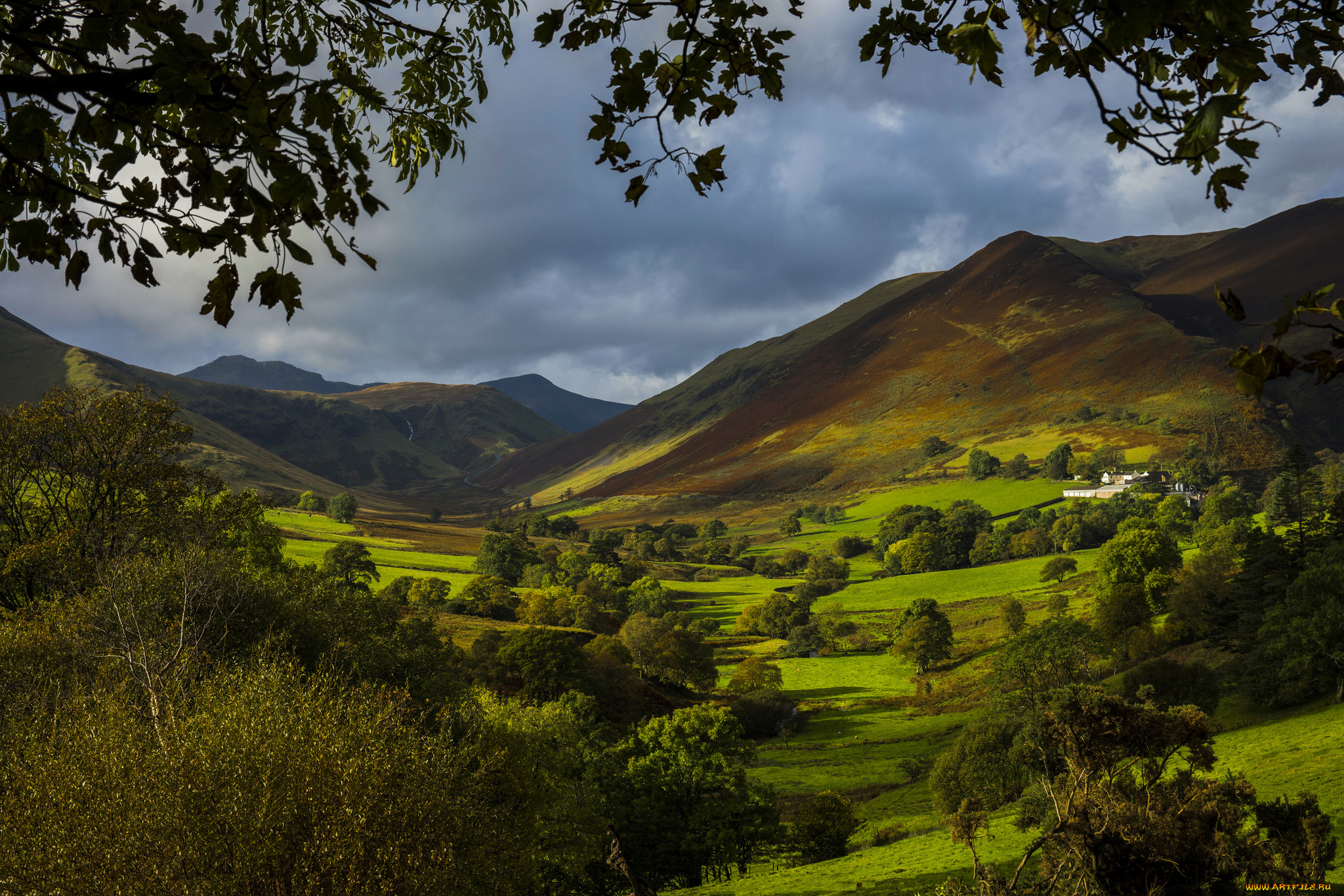 природа, пейзажи, горы, долина