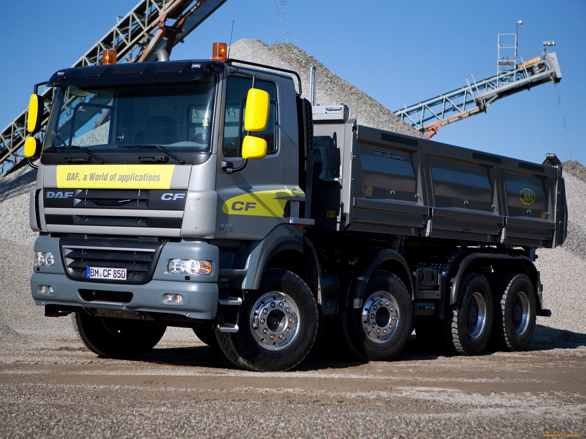 автомобили, daf, 2006г, tipper, cab, day, fad, 8x4, cf85-410