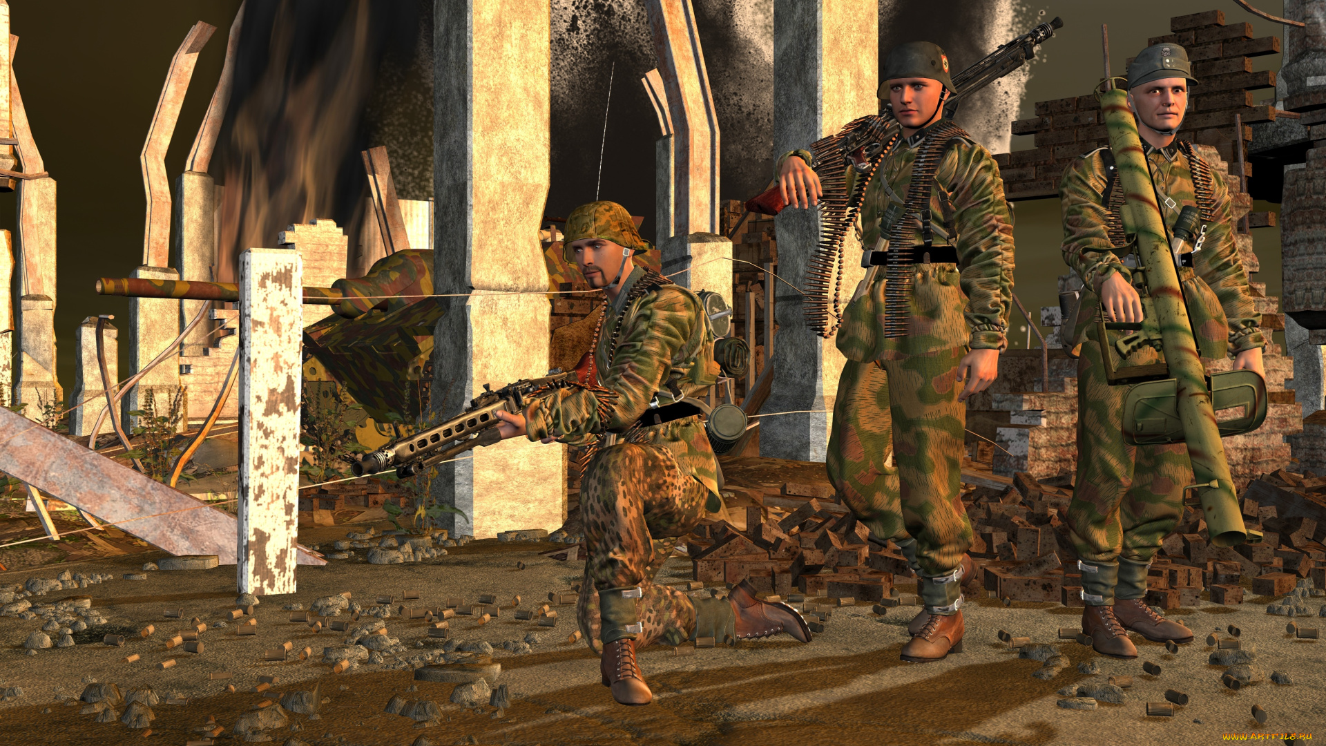 3д, графика, армия, , military, оружие, солдаты