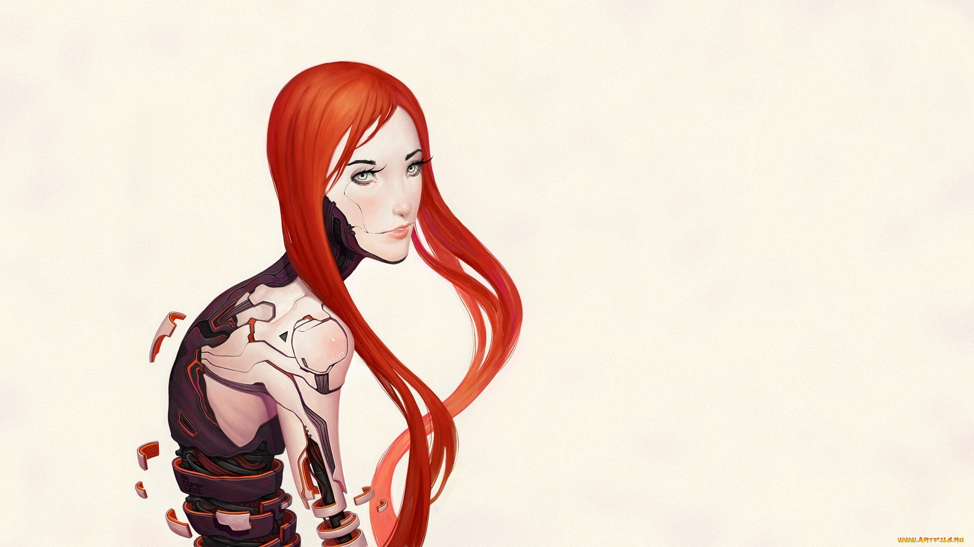 фэнтези, роботы, , киборги, , механизмы, сборка, assembling, незавершенная, details, киборг, cyborg, рыжая, фантастика, redhead, girl, девушка, киберпанк, cyberpunk, sci-fi, рисунок, арт, art, incomplete, by, adriandadich, детали, гиноид, gynoid, андроид, android