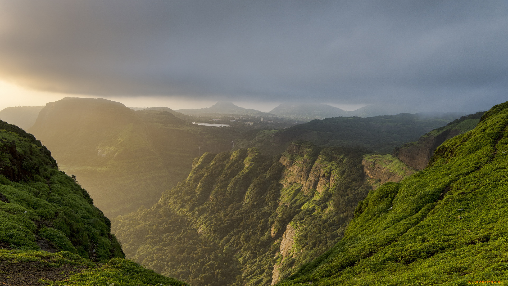 природа, горы, каньон, деревья