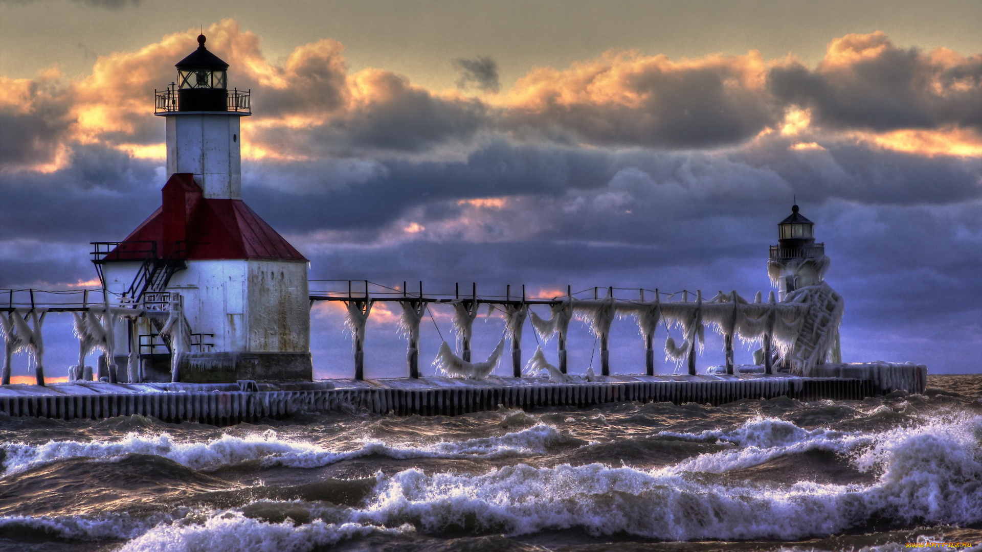 природа, маяки, сент-джозеф, озеро, мичиган, маяк