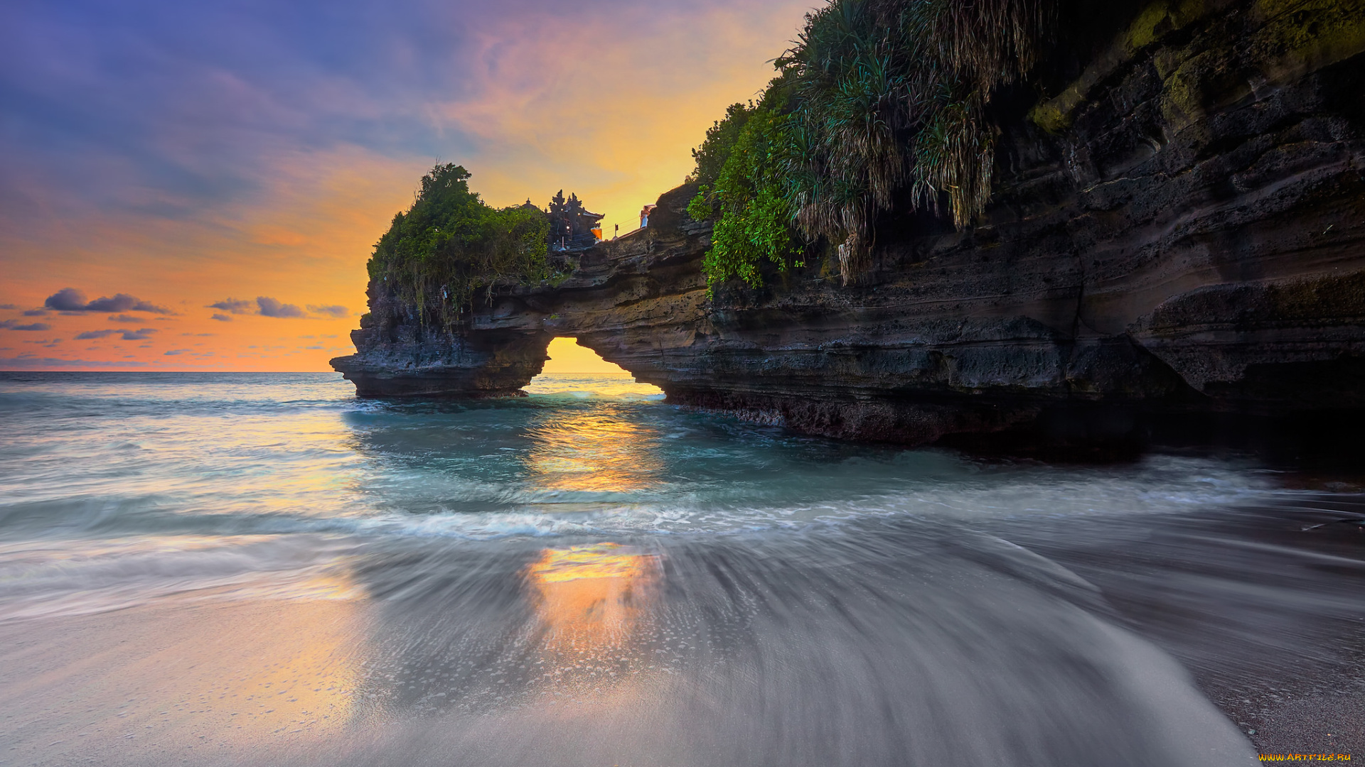 природа, побережье, океан, скала, арка