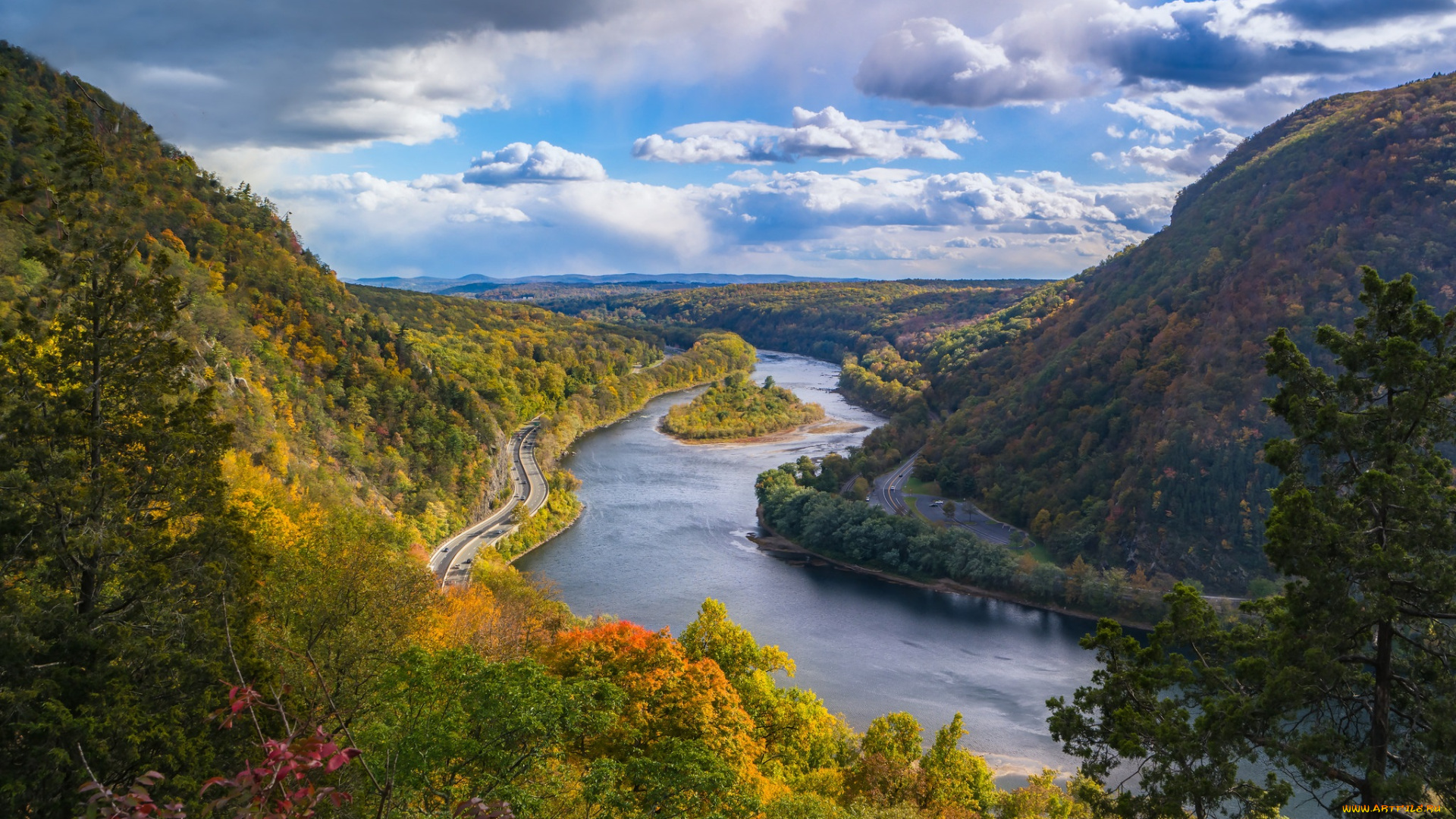 природа, реки, озера, река, горы, лес