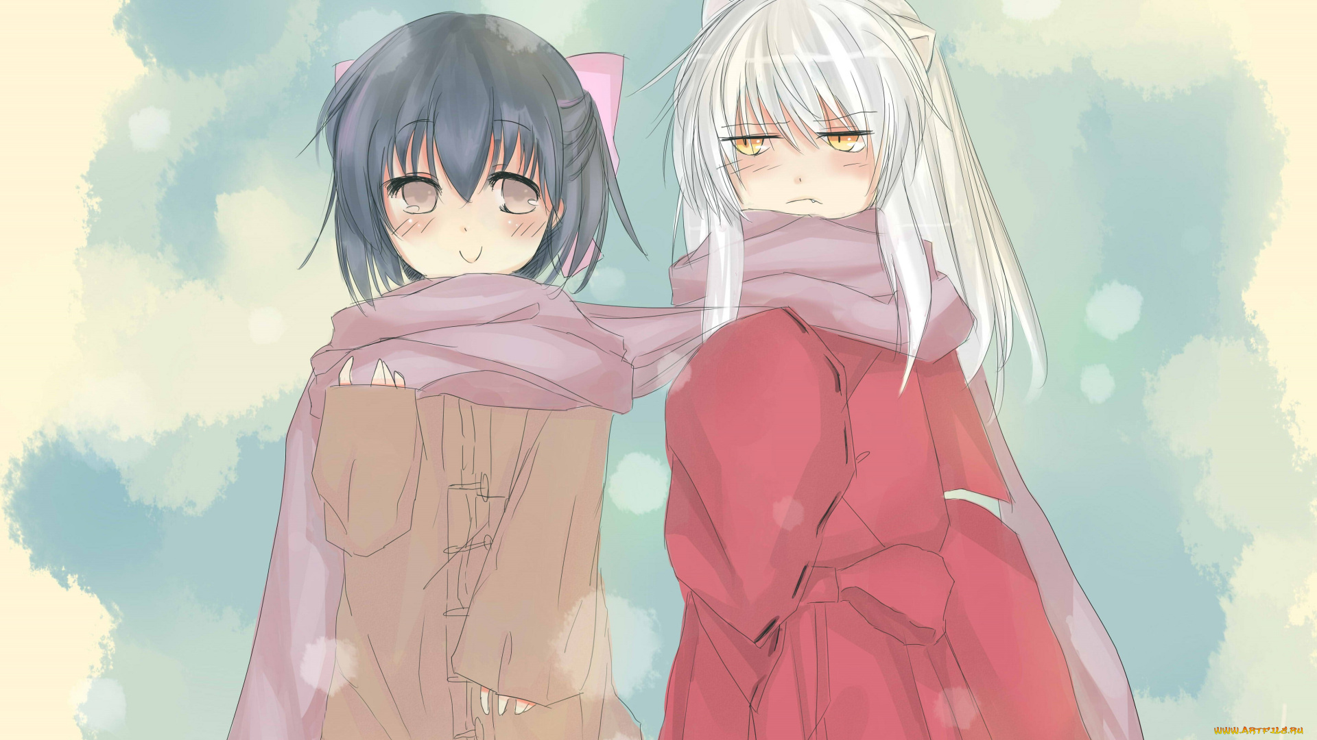 разное, арты, арт, инуяша, кагоме