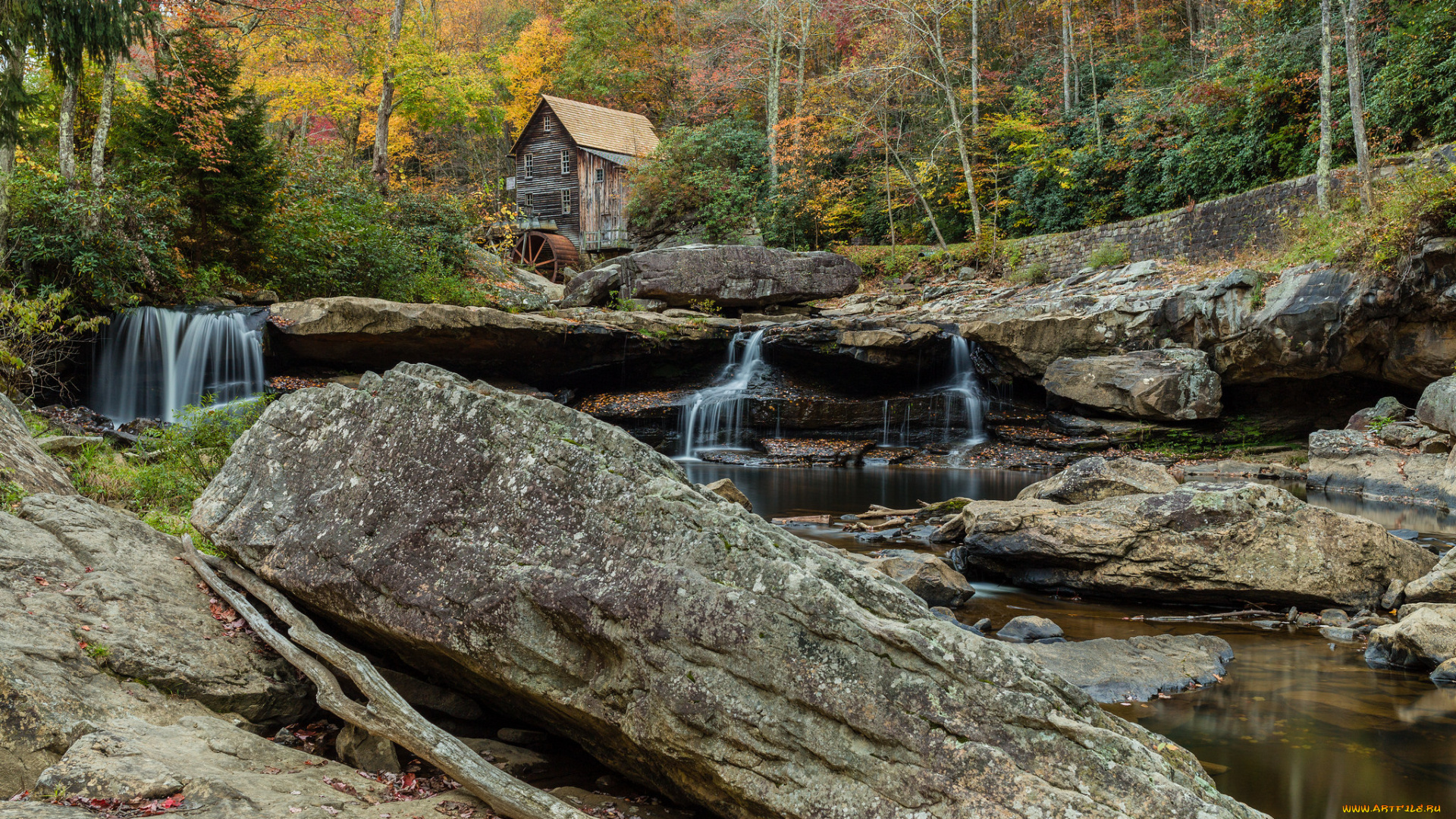 разное, мельницы, лес, река, мельня