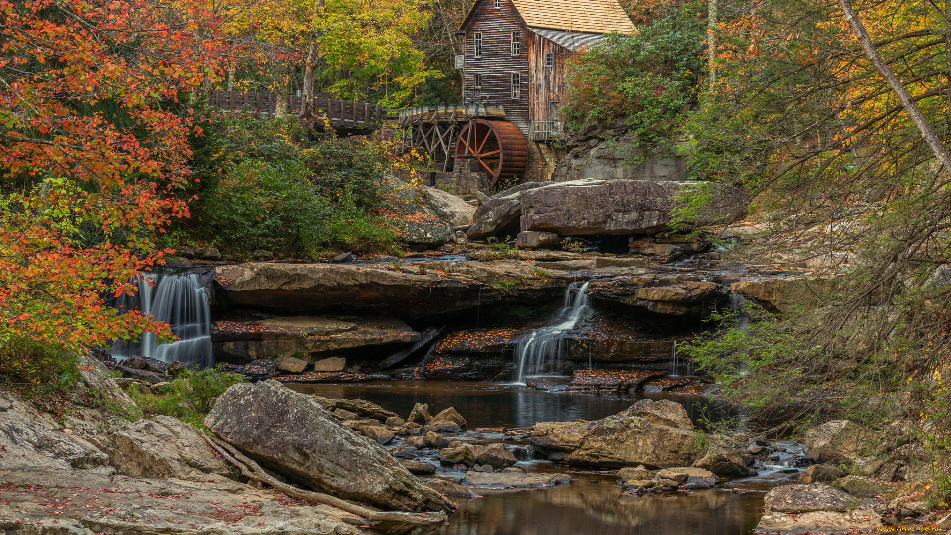 разное, мельницы, лес, река, мельня