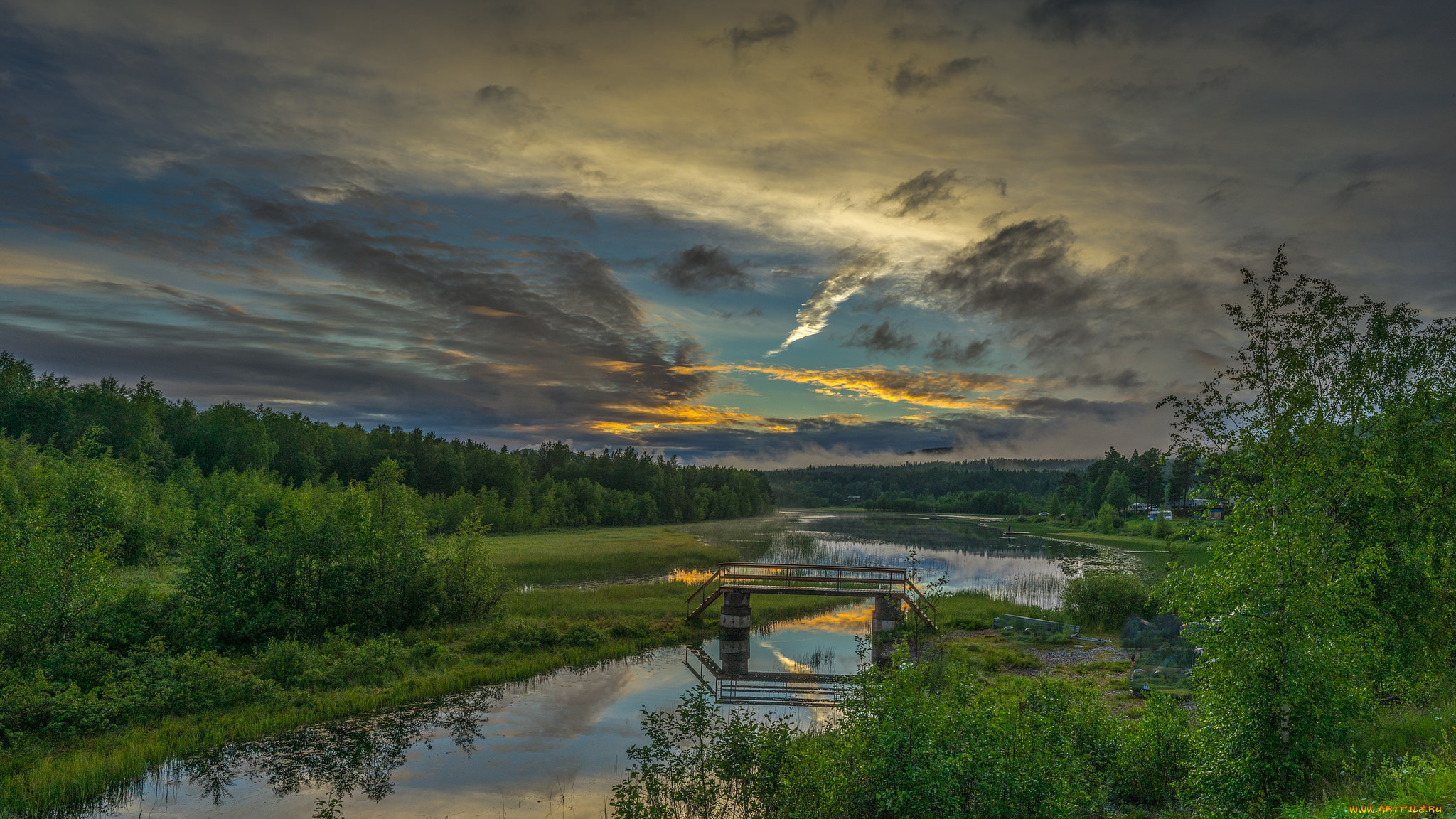 природа, реки, озера, лес, река
