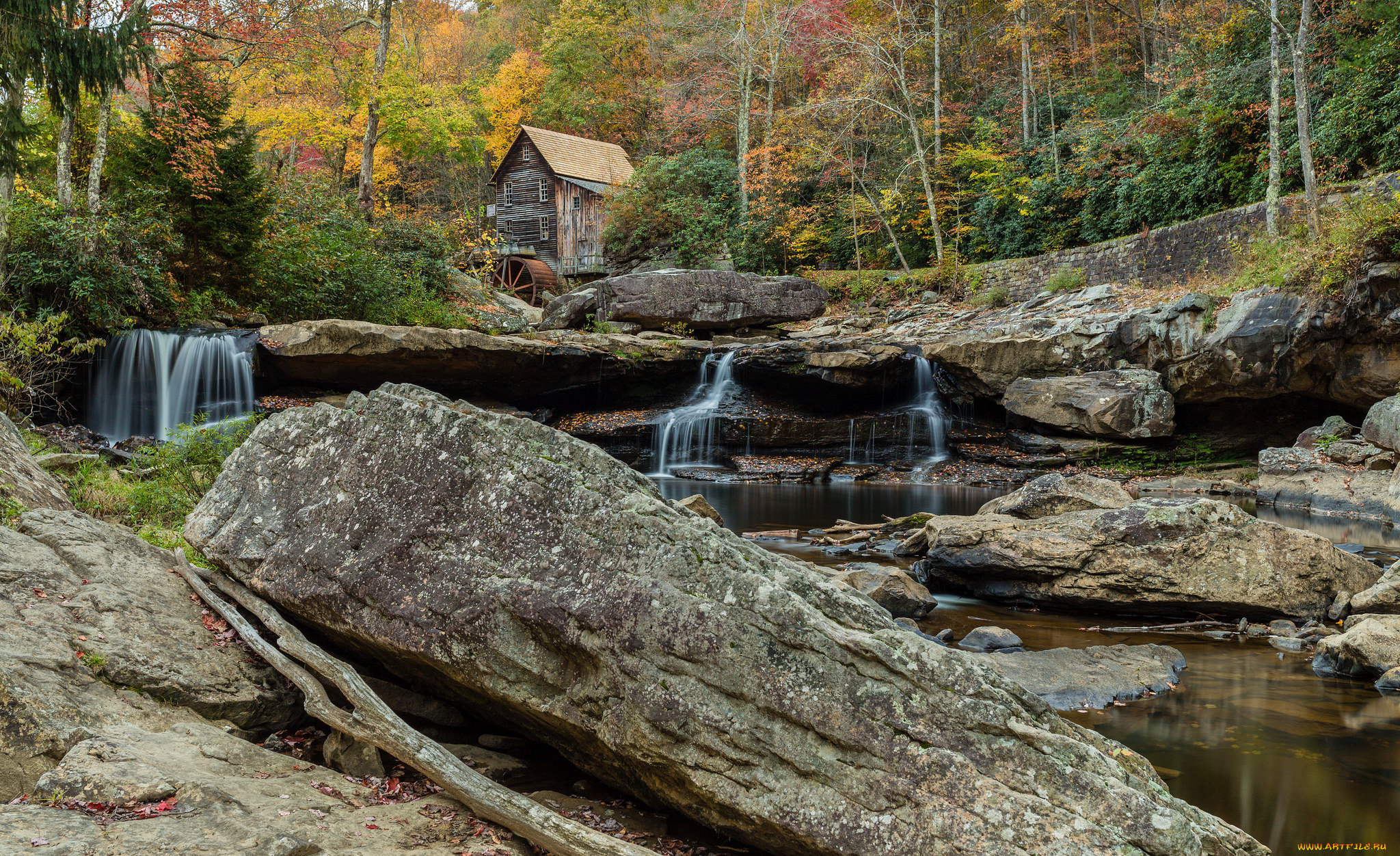 разное, мельницы, лес, река, мельня