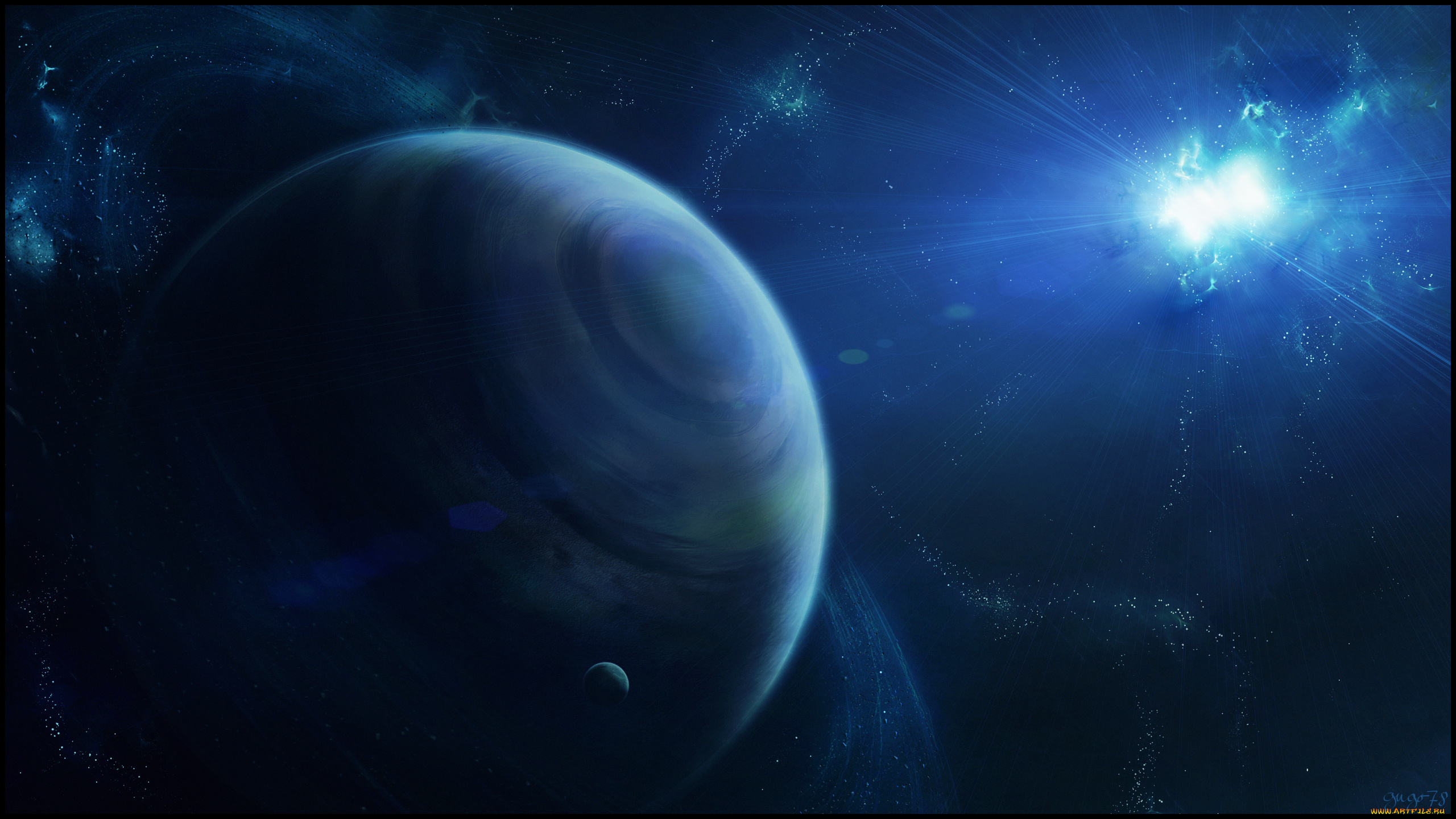 космос, арт, планеты, вселенная, галактика