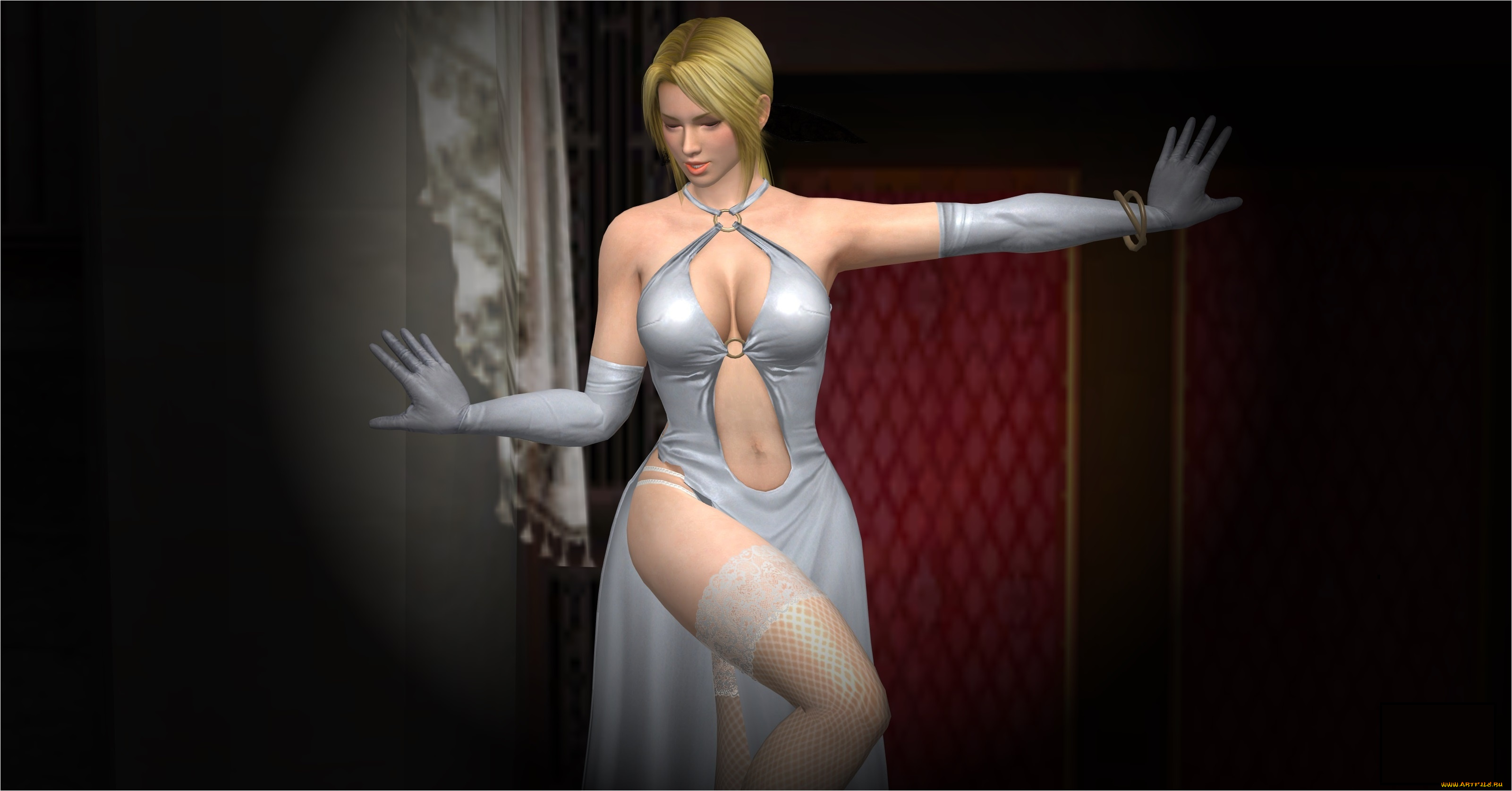 3д, графика, аниме, , anime, девушка, взгляд, фон