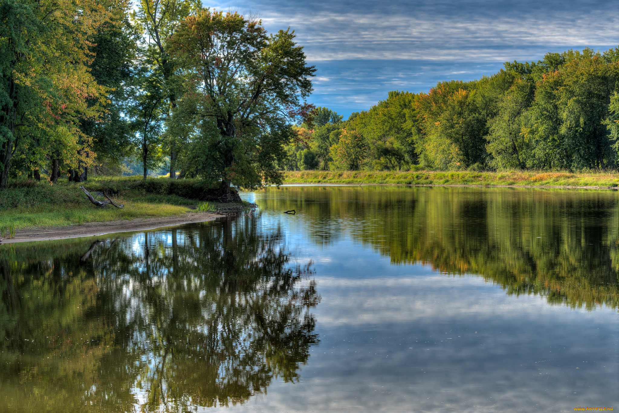 природа, реки, озера, река, лес