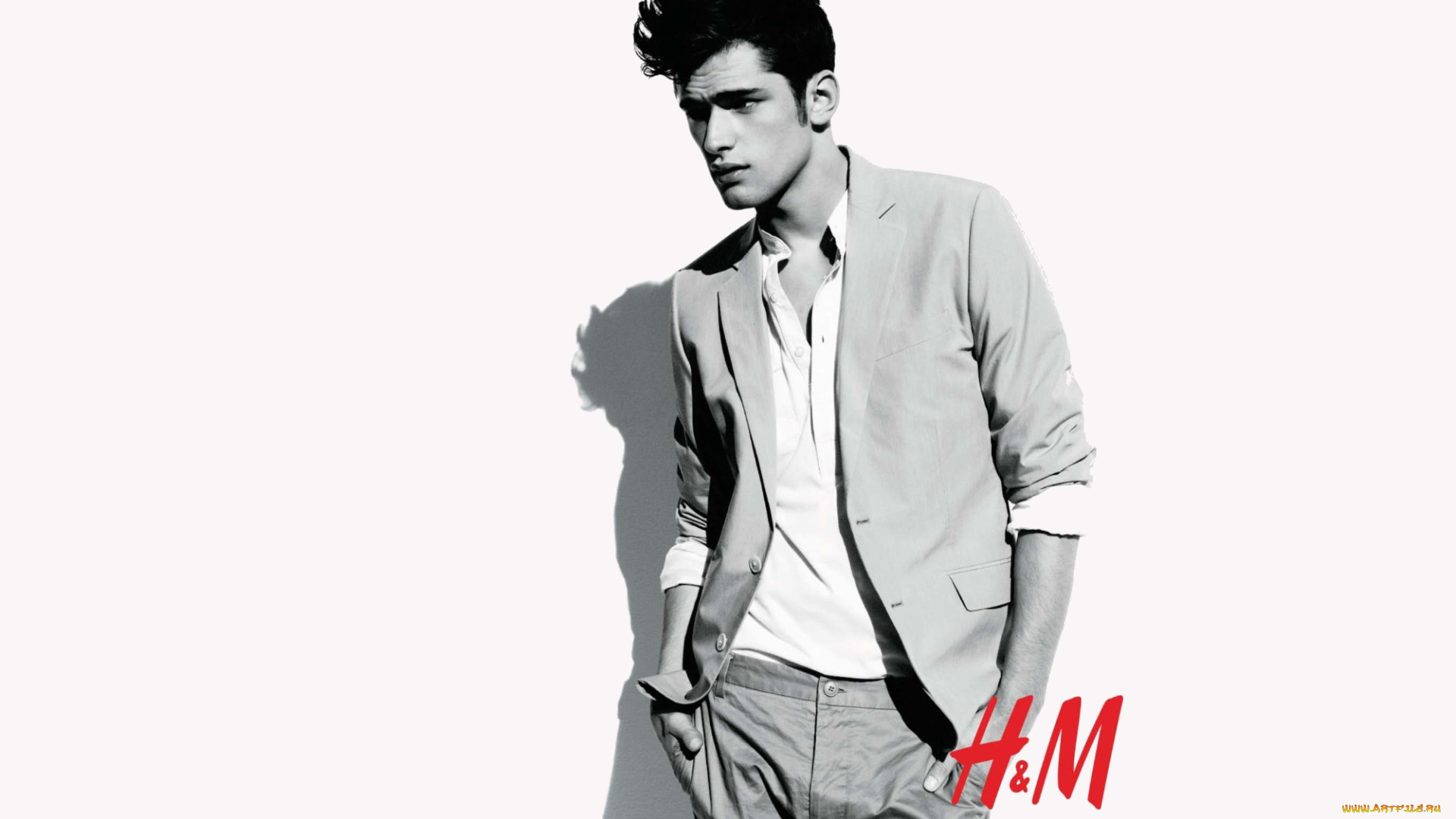 мужчины, sean, opry, костюм, брюнет, модель, парень