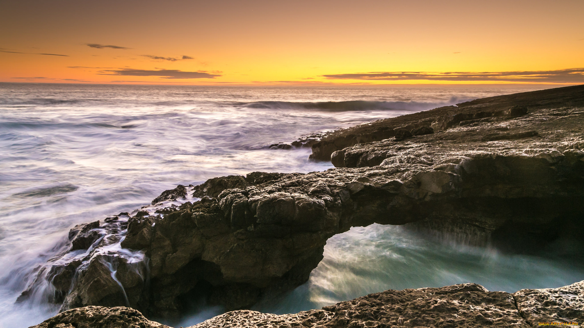 природа, побережье, простор