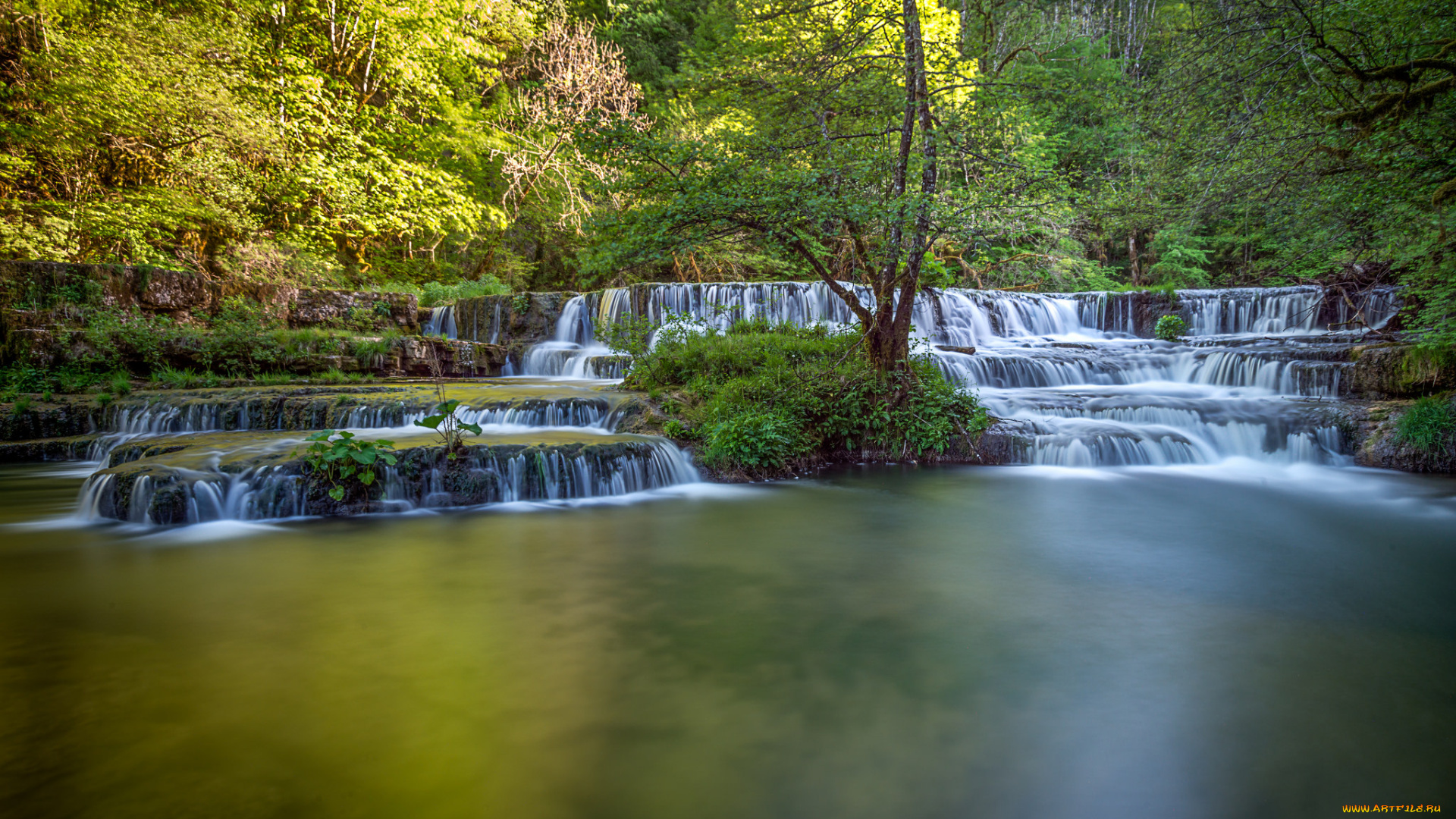 природа, водопады, простор