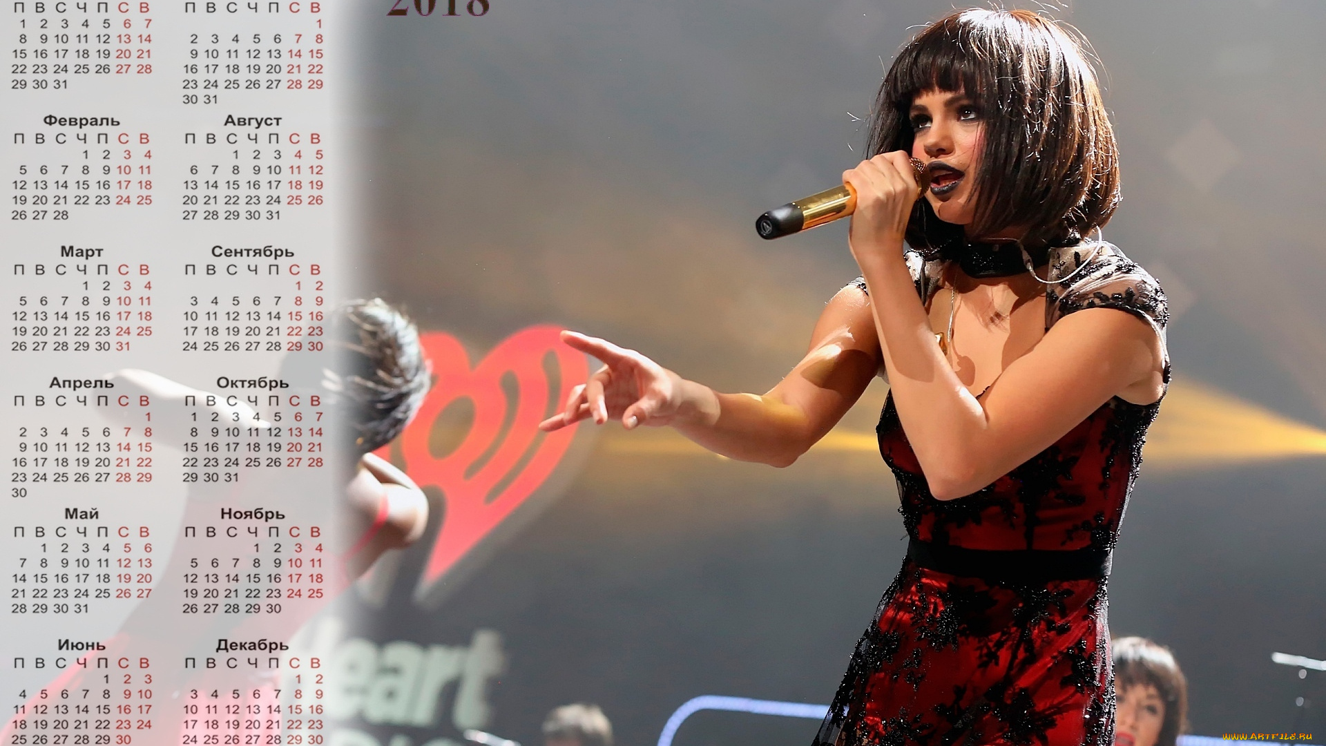 selena, gomes, календари, знаменитости, микрофон, 2018, певица, женщина