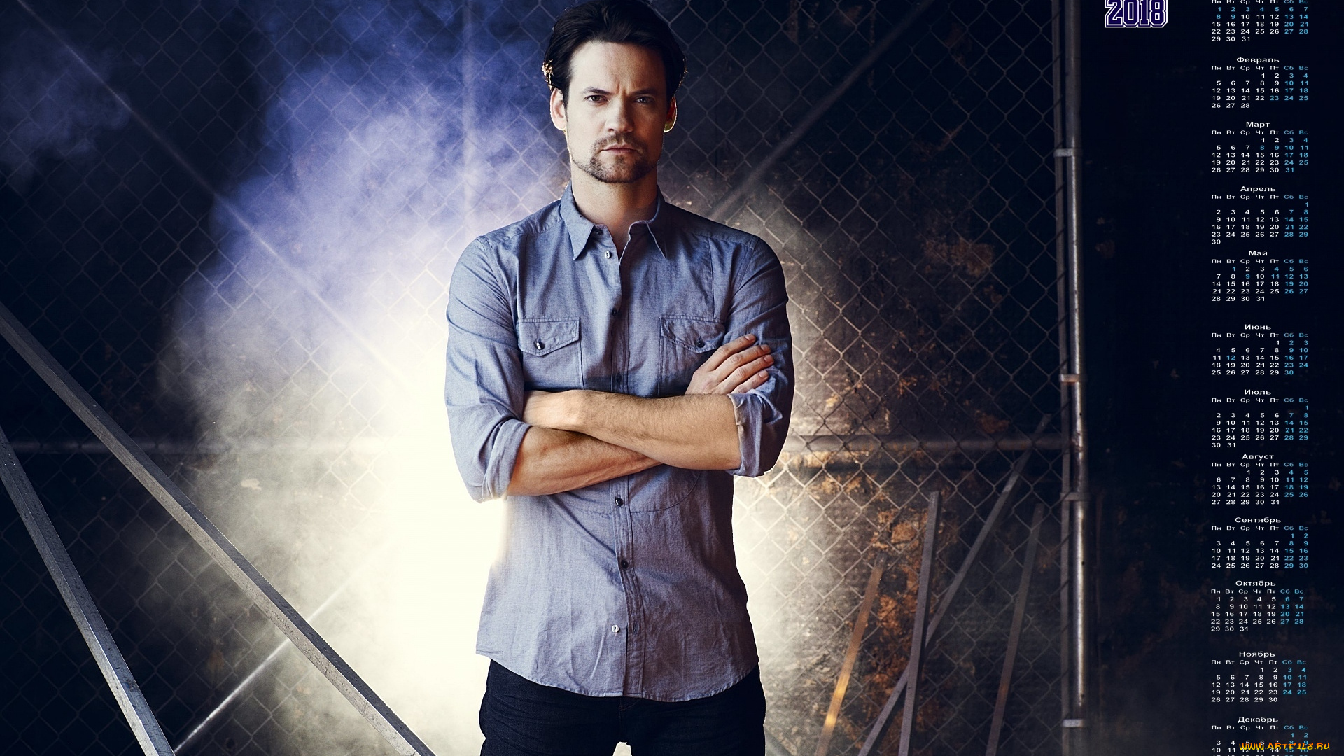 shejn, uest, календари, знаменитости, актер, мужчина, 2018, взгляд