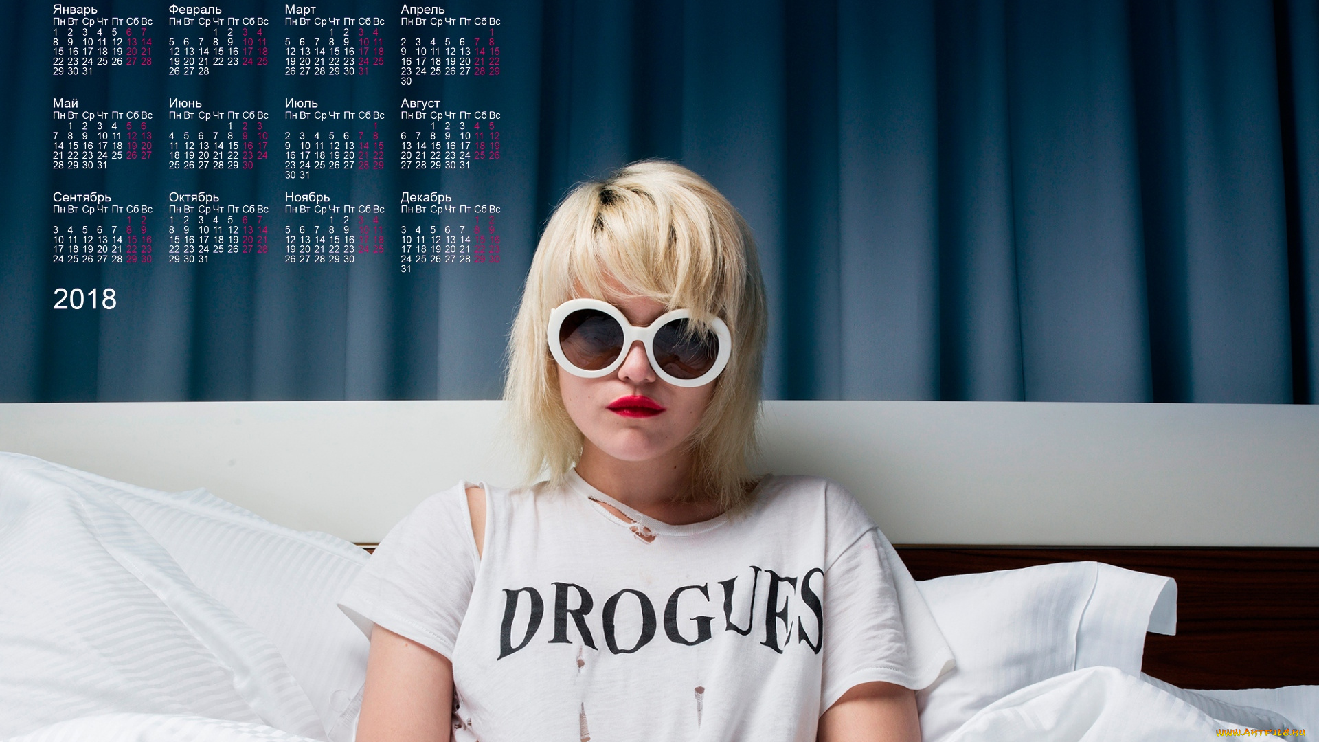skaj, ferrejra, календари, знаменитости, 2018, очки, девушка, певица