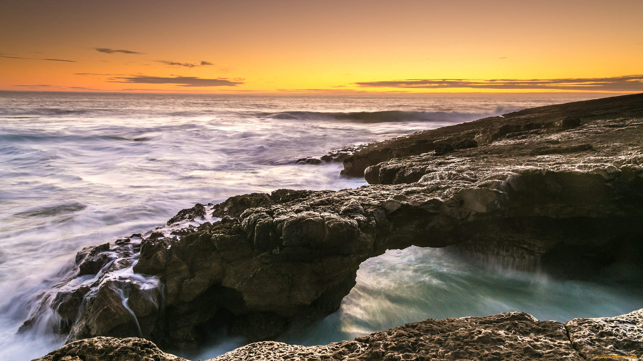 природа, побережье, простор