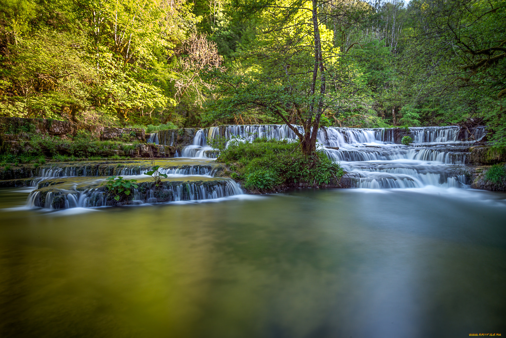 природа, водопады, простор