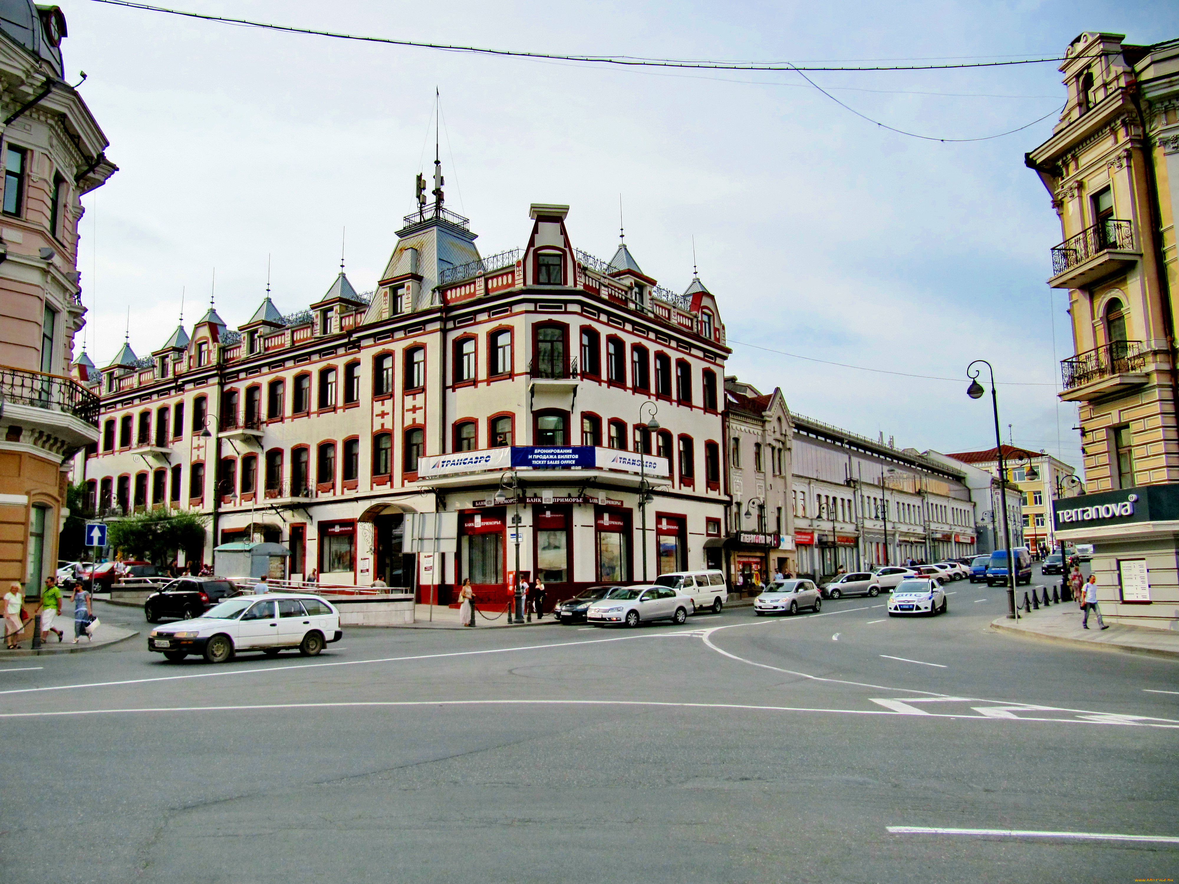 владивосток, города, -, здания, , дома, россия, здания, автомобили, улица