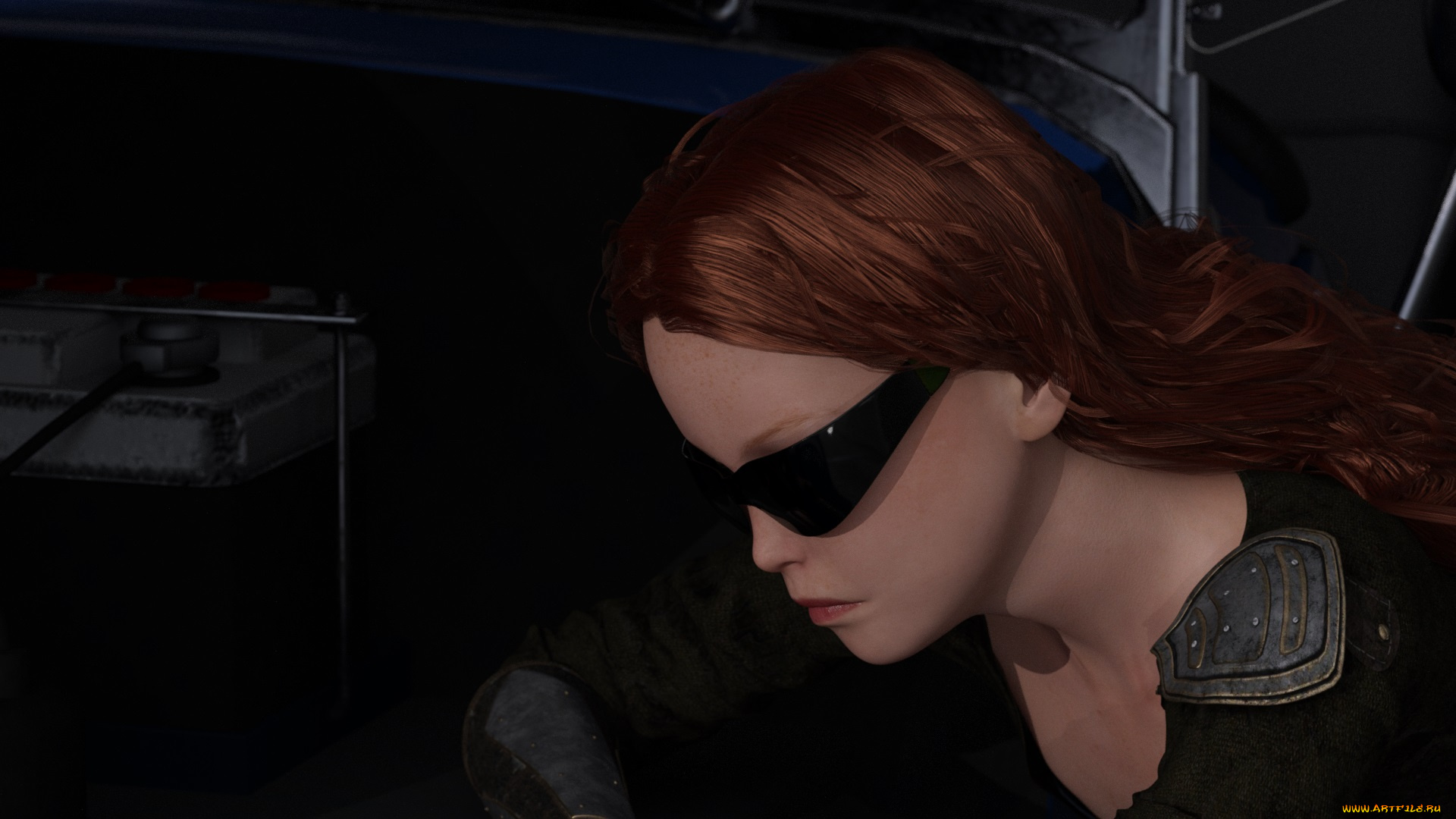 3д, графика, портрет, , portraits, фон, взгляд, девочка