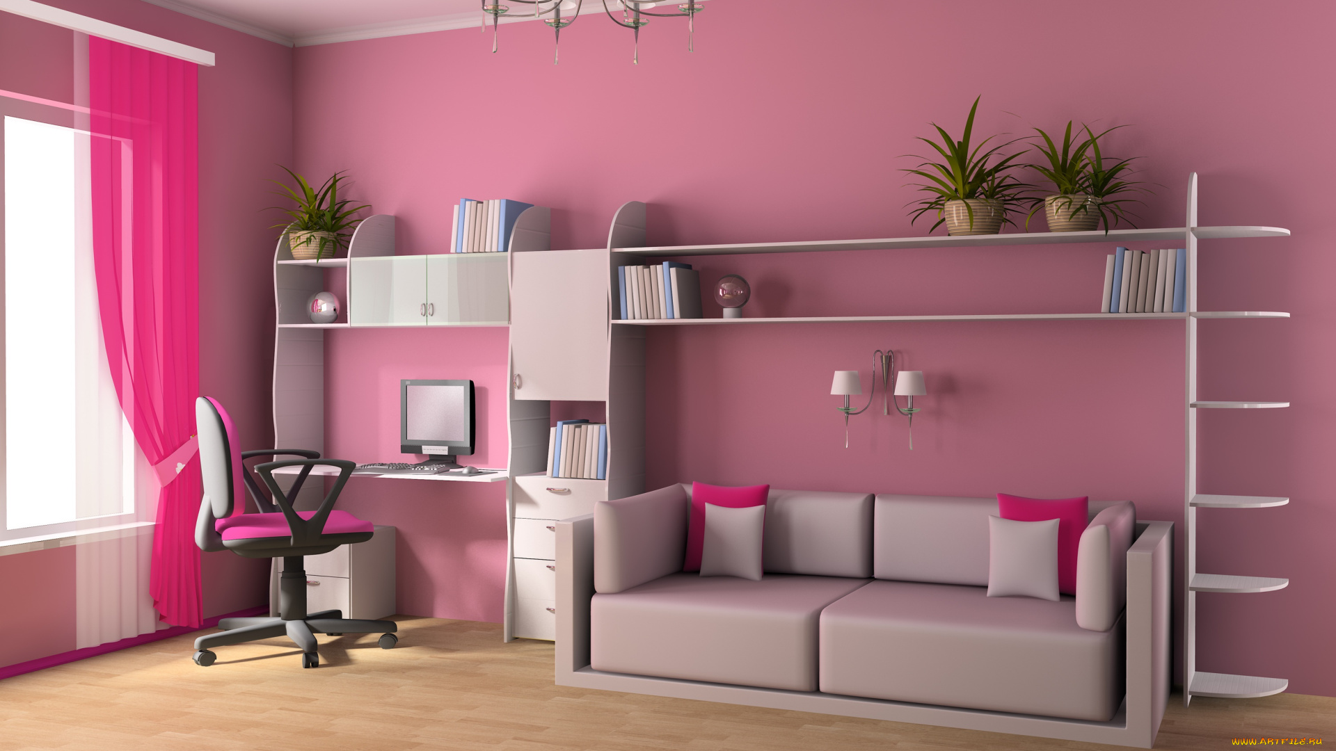 3д, графика, реализм, , realism, детская, комната, интерьер, мебель, дизайн
