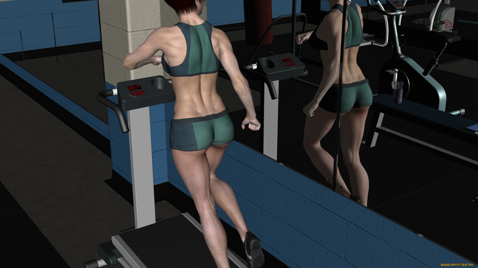 3д, графика, спорт, , sport, фон, взгляд, девушка