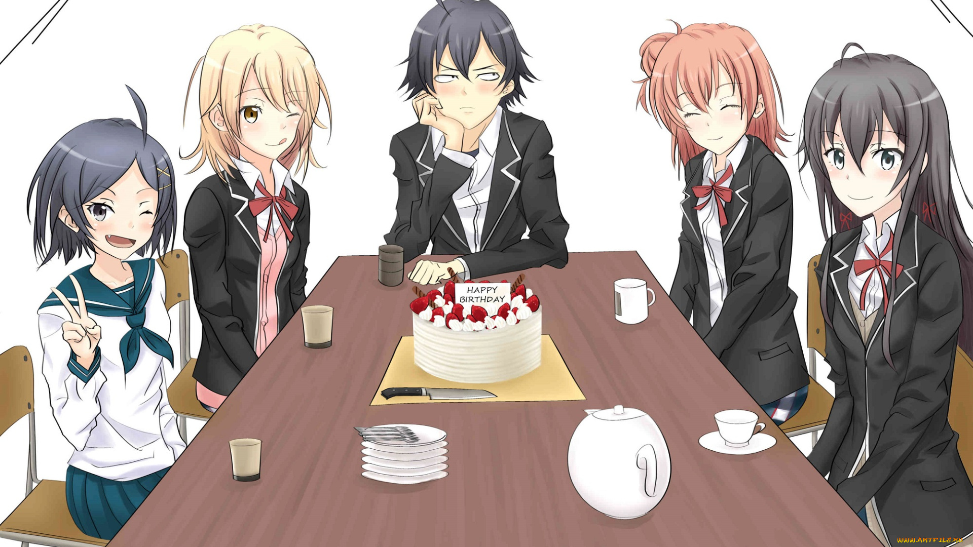 аниме, oregairu, персонажи