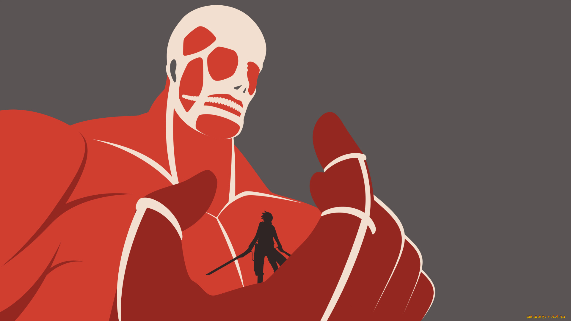 аниме, shingeki, no, kyojin, титан