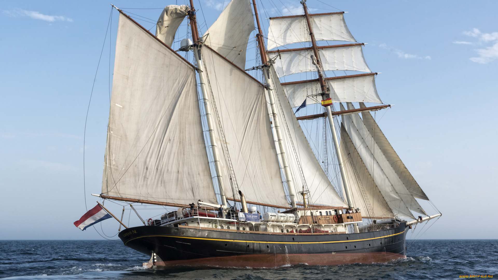 корабли, парусники, паруса, мачты