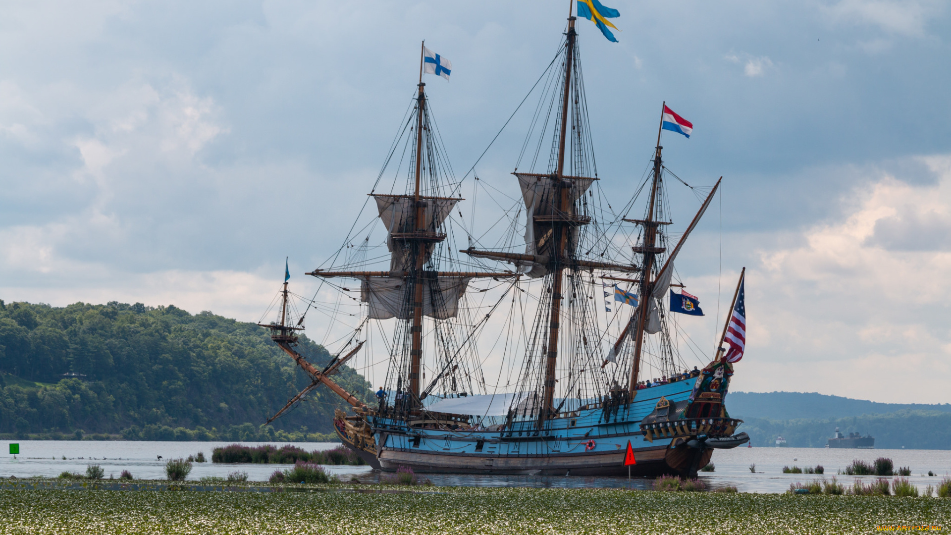 корабли, парусники, паруса, мачты