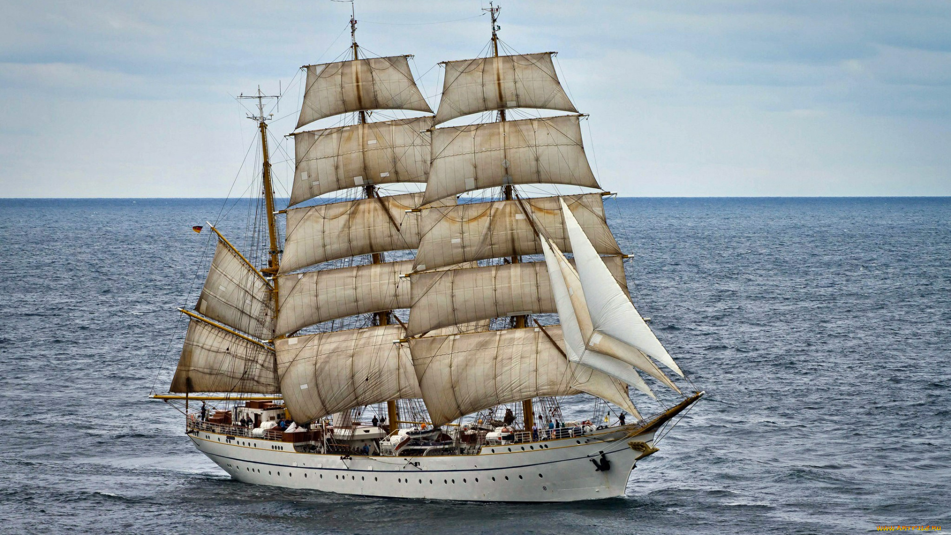 корабли, парусники, паруса, мачты