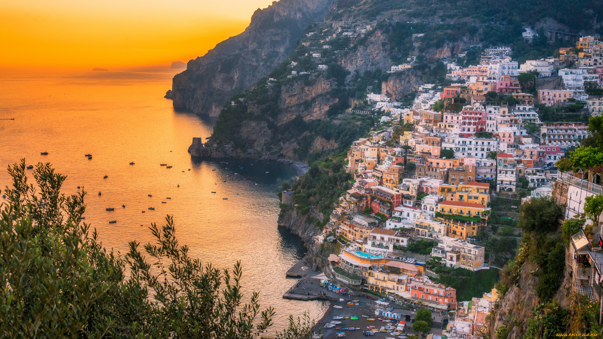 positano, города, -, пейзажи, простор