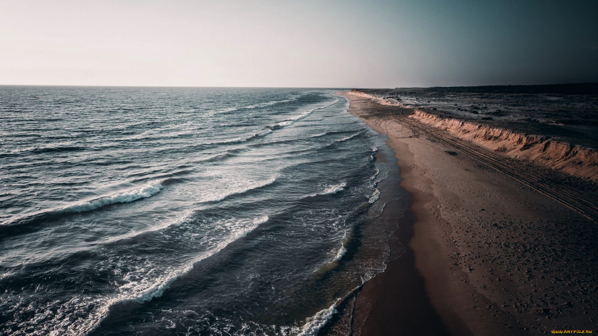 природа, побережье, волны