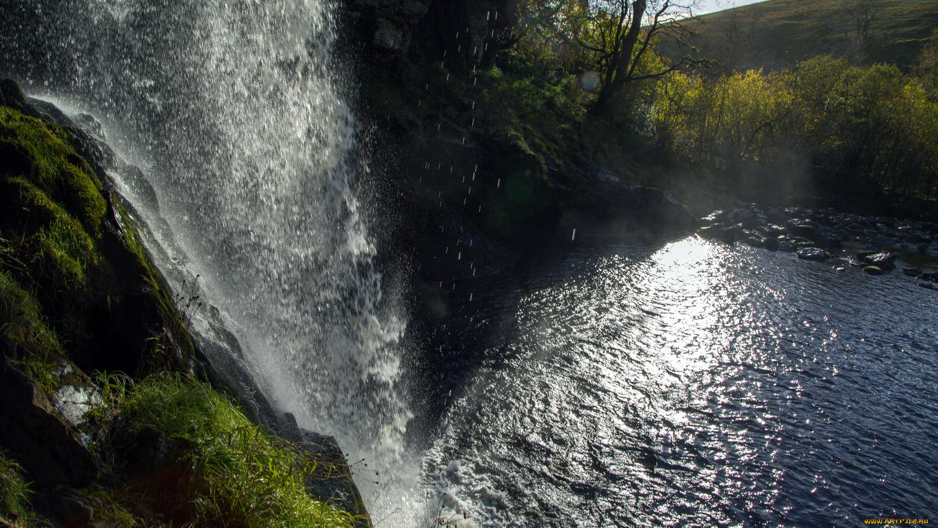 природа, водопады, поток, водопад, вода