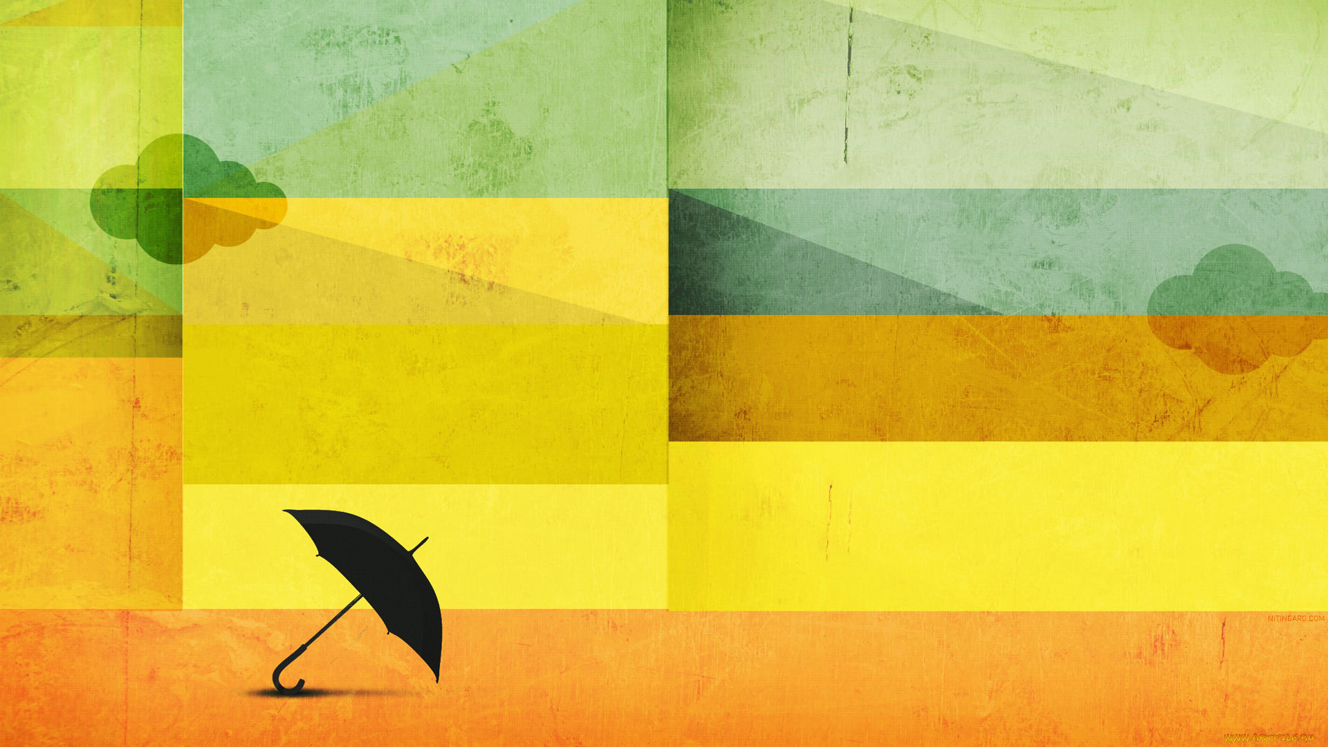 векторная, графика, другое, , other, облака, зонт