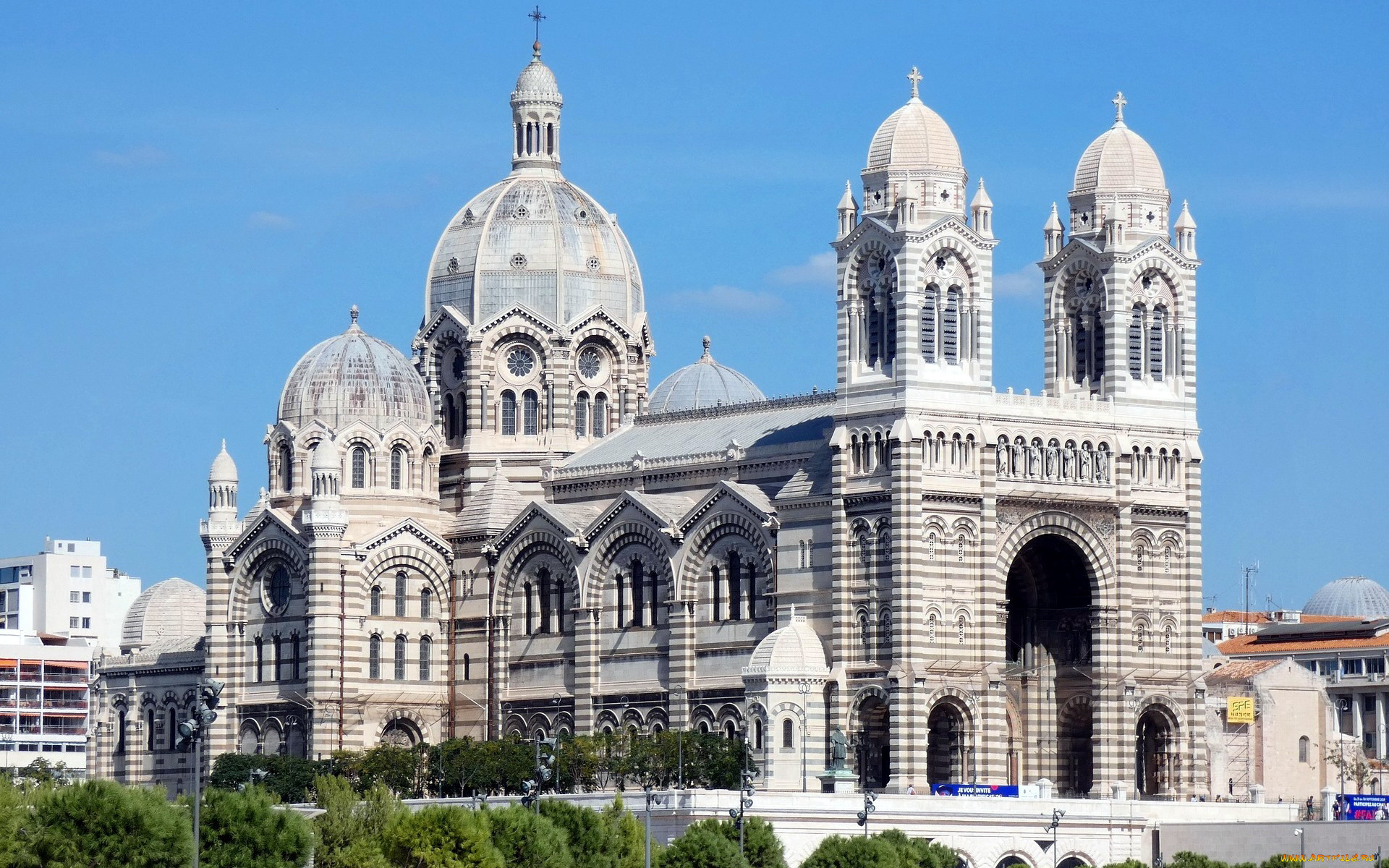 cathedral, in, marseilles, , france, города, марсель, , франция, cathedral, in, marseilles, france