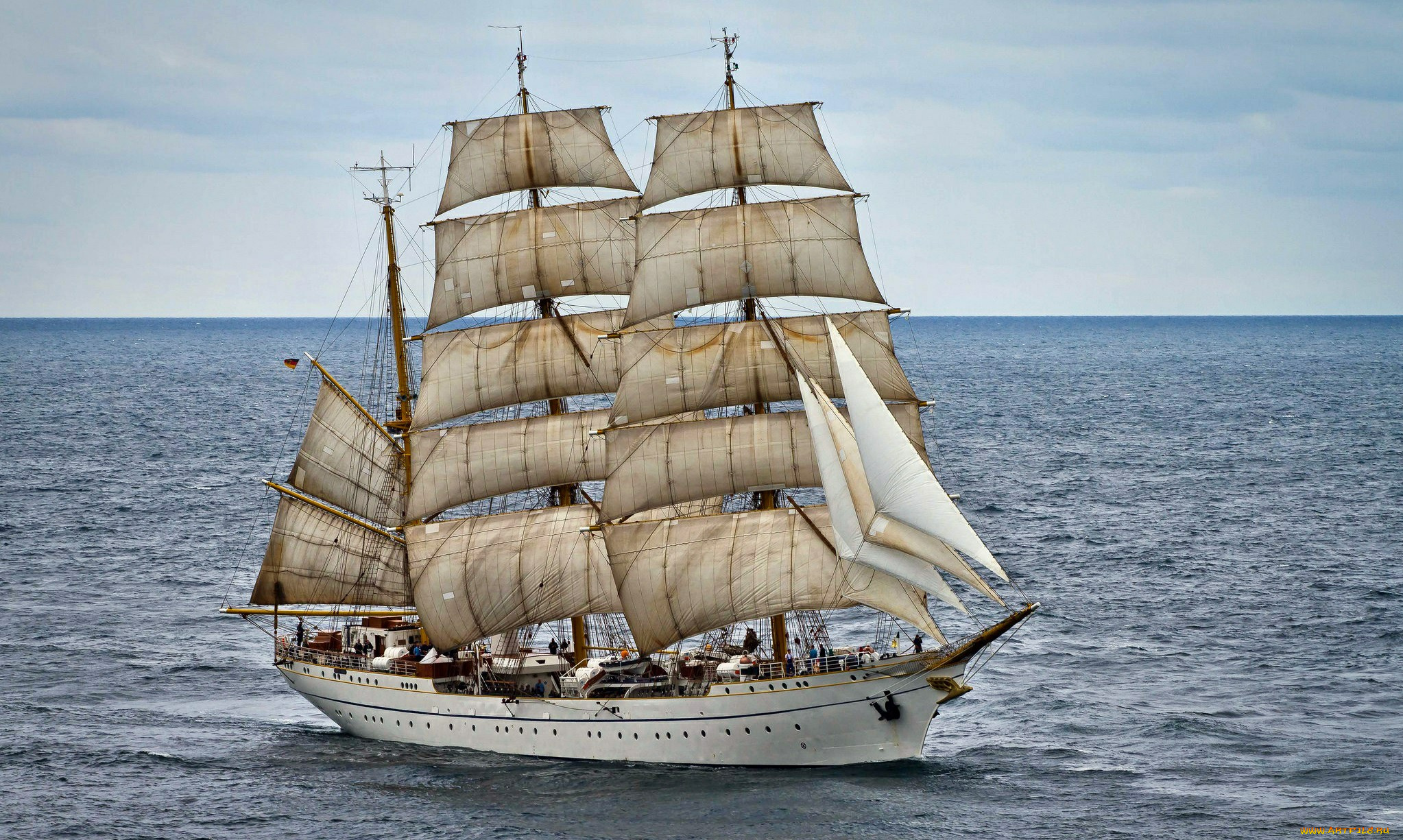 корабли, парусники, паруса, мачты