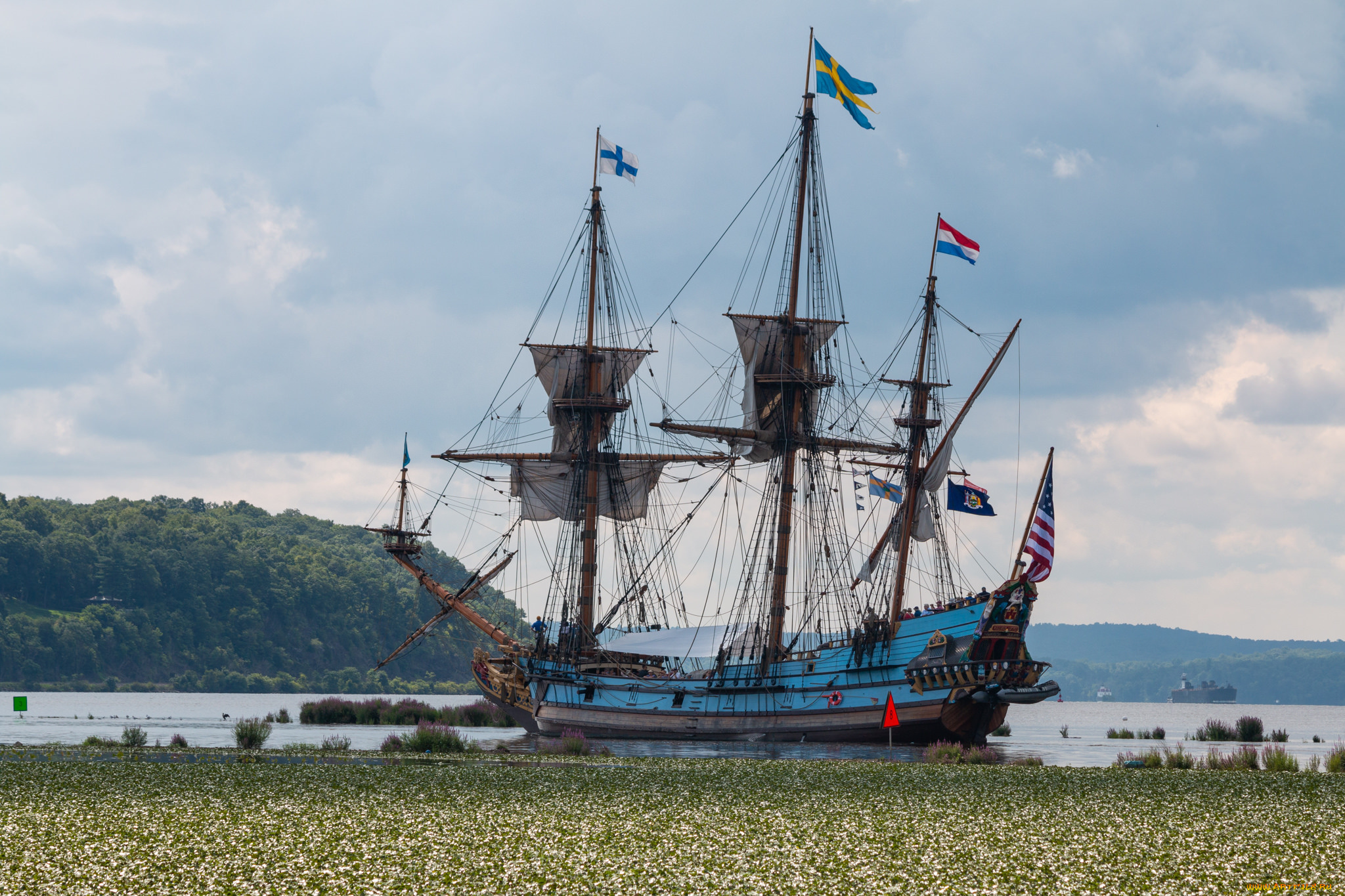 корабли, парусники, паруса, мачты