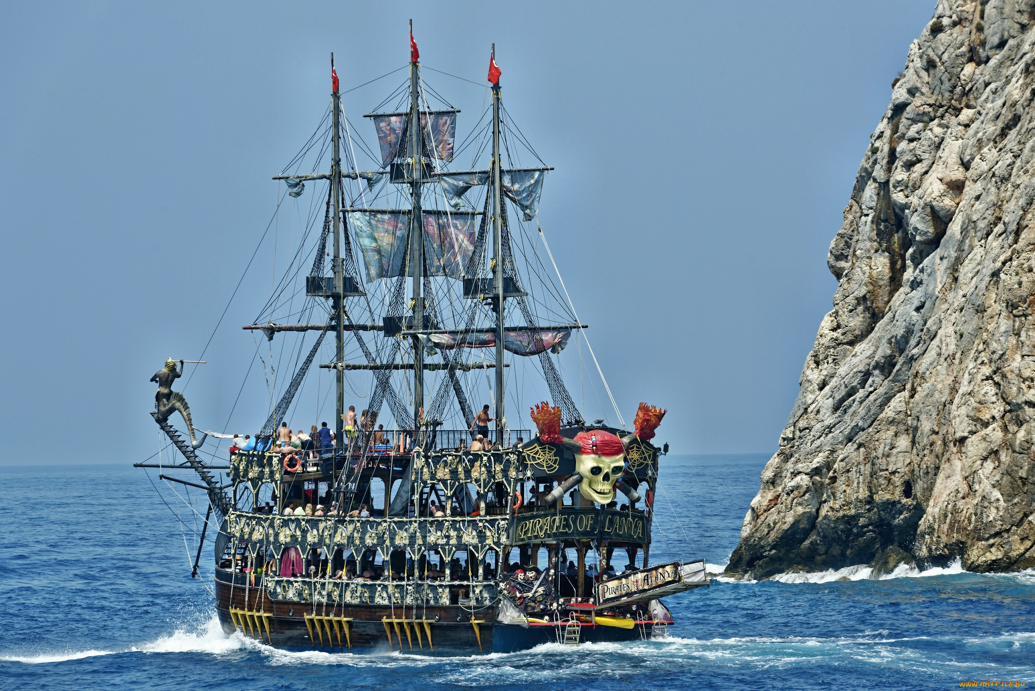 корабли, парусники, паруса, мачты