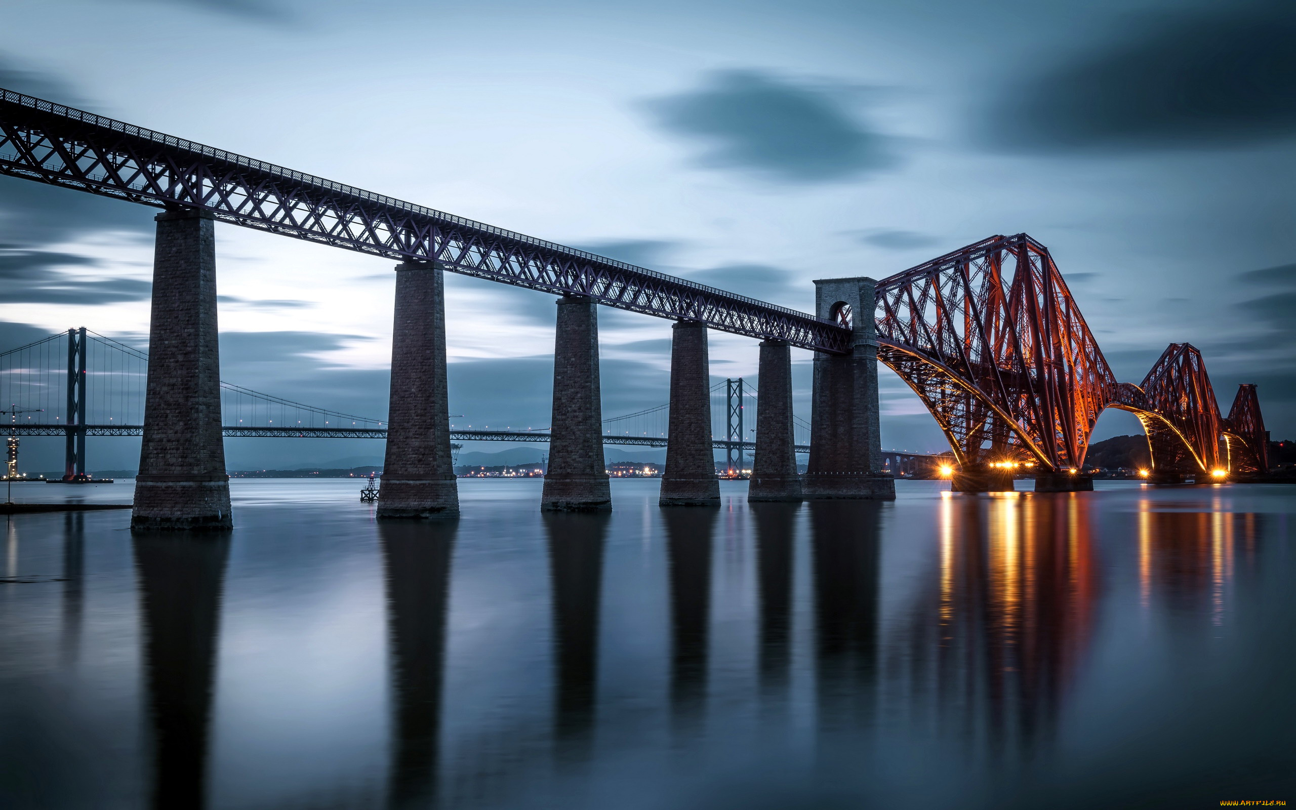 города, -, мосты, река, мост