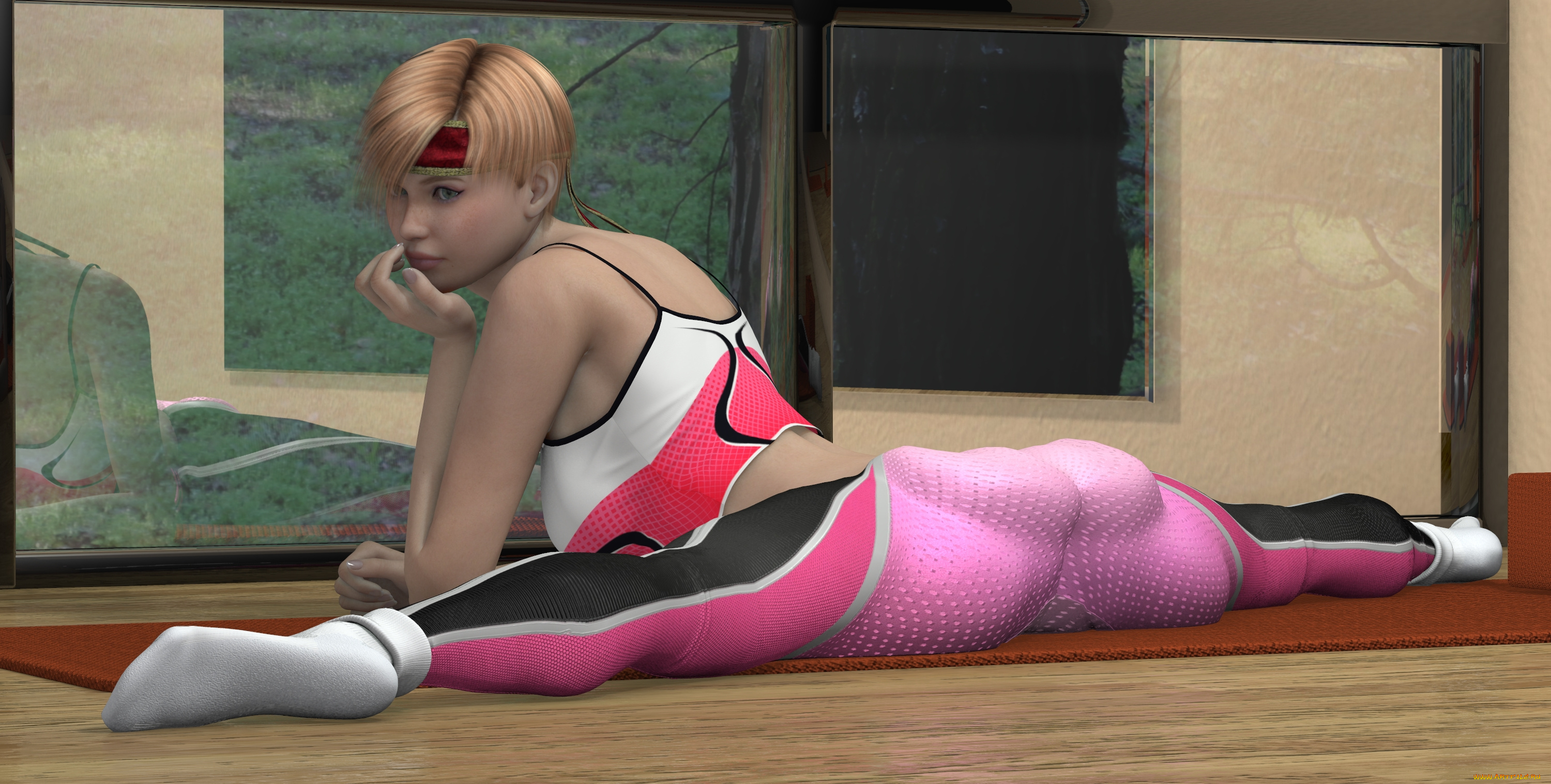 3д, графика, спорт, , sport, девушка, взгляд, фон