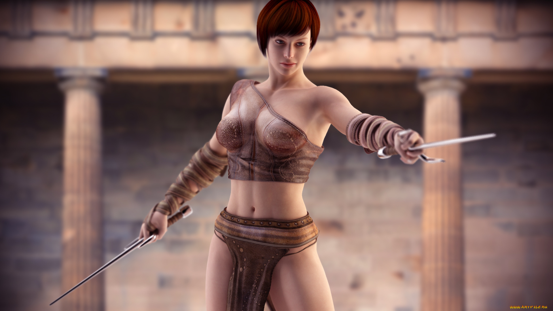 3д, графика, амазонки, , amazon, оружие, фон, девушка