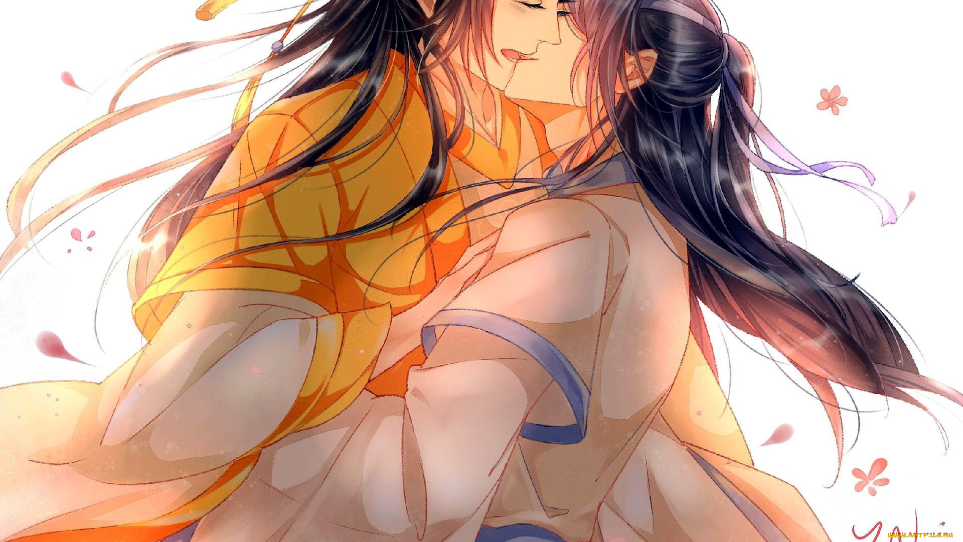 аниме, mo, dao, zu, shi, лань, сичэнь, мэн, яо, поцелуй