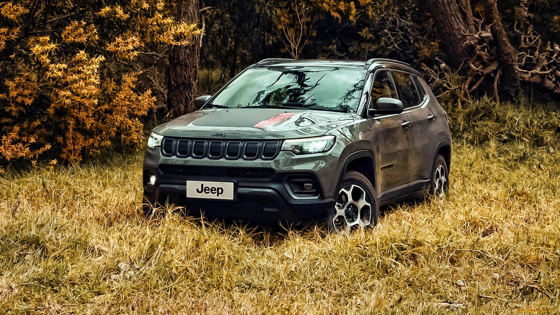 автомобили, jeep, compass, trailhawk, 4k, внедорожник, 2021, года, природа, американские, джип