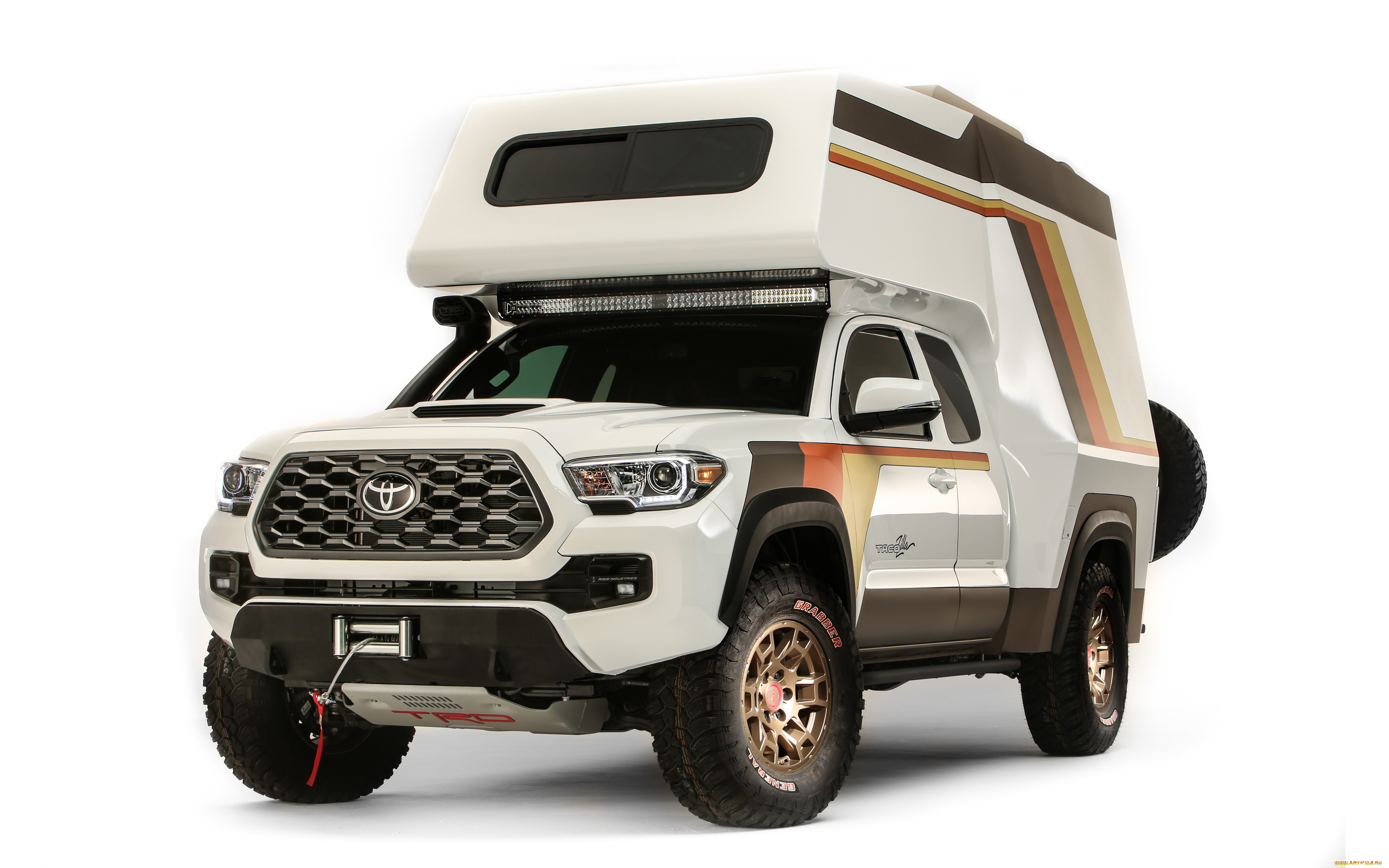 автомобили, toyota, дом, на, колесах, 2021, tacozilla, tacoma, camper, concept, 4k, вид, спереди, экстерьер, новый, тюнинг, тойота, такома, японские, концепция, кемпера