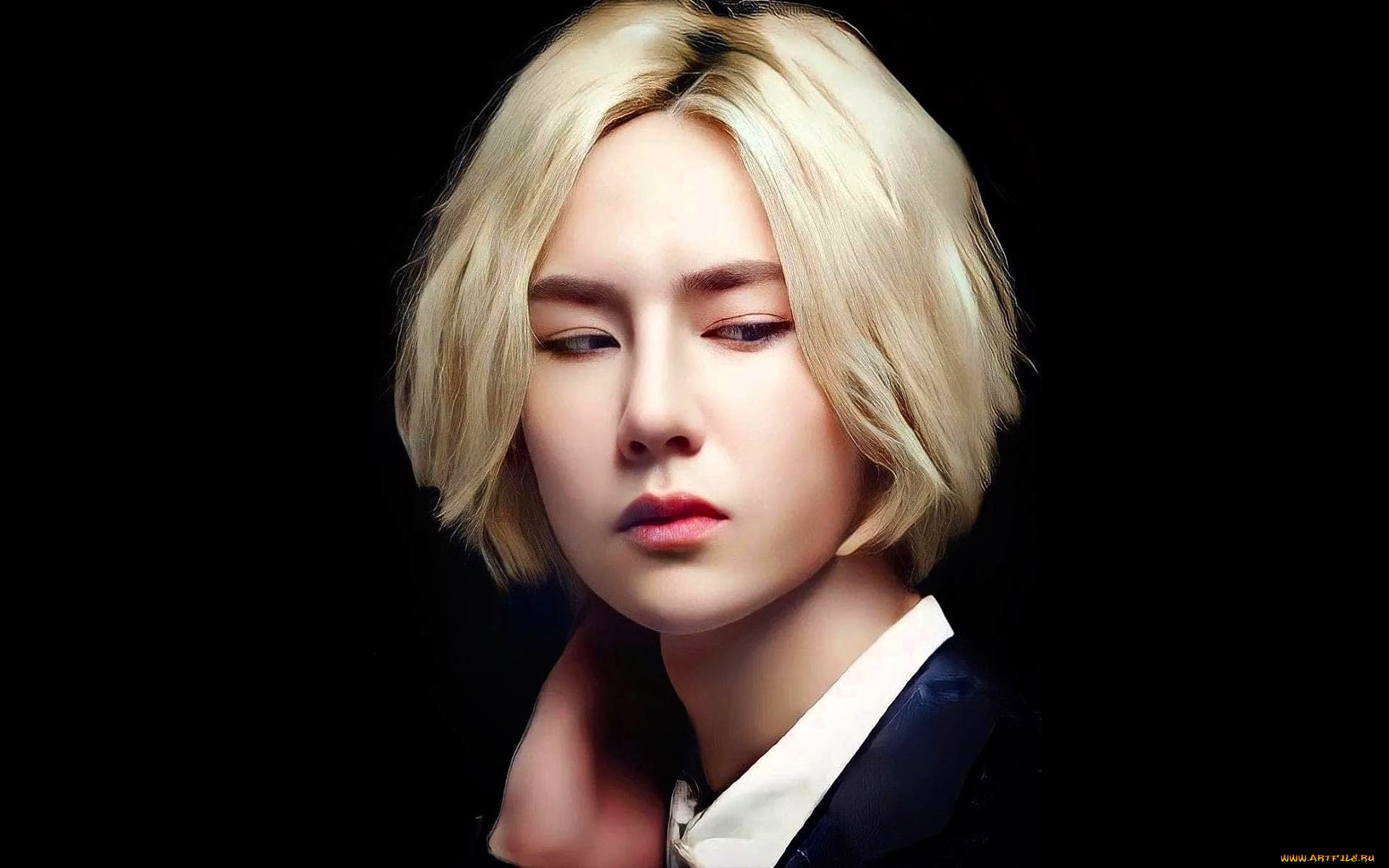 рисованное, люди, ван, ибо, актер, лицо